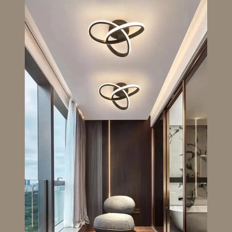 Plafondlamp led in het zwart met modern design 4500K 22W 220V - TALUTULA - AE-trading