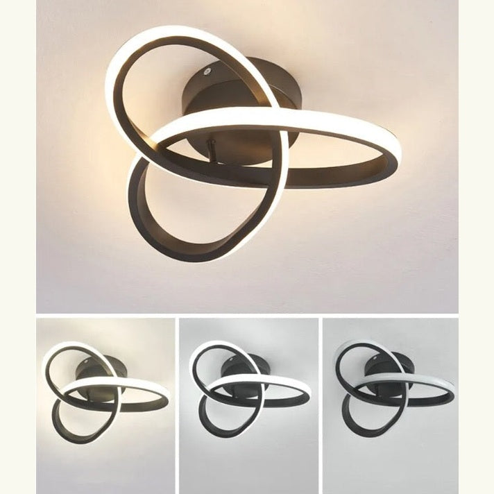 Plafondlamp led in het zwart met modern design 4500K 22W 220V - TALUTULA