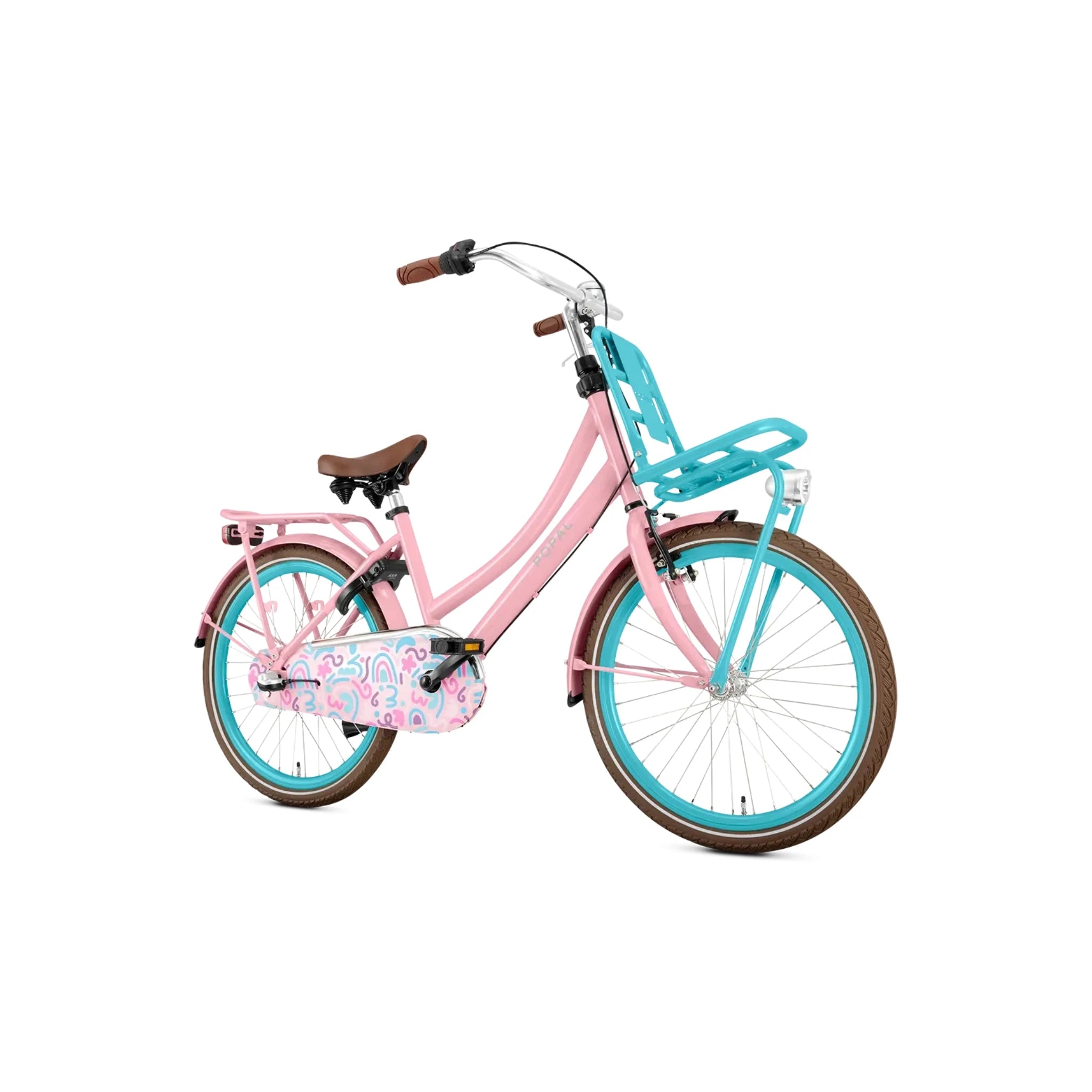 Popal Daily Dutch Basic+ 22 Inch Kinderfiets Mint Roze Stalen Frame Trendy Ontwerp - AE-trading