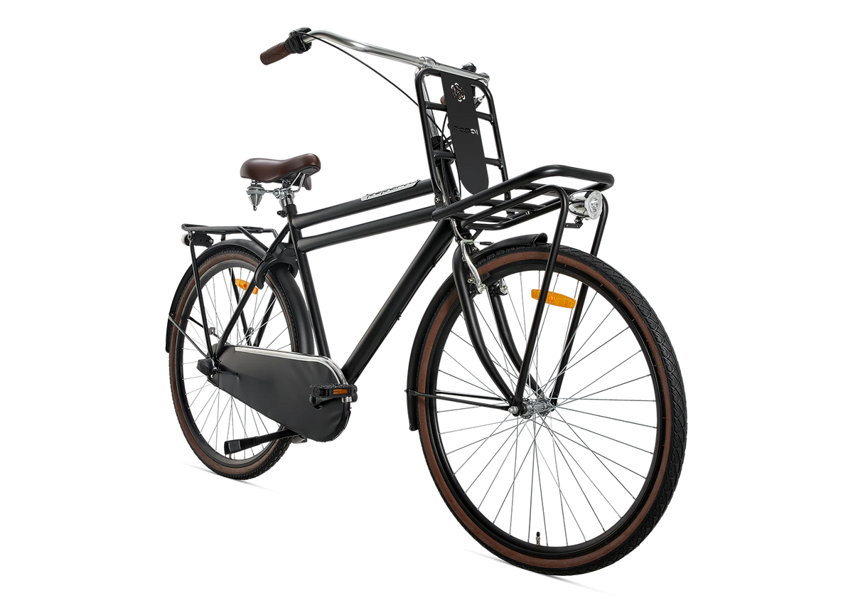 Popal Daily Dutch Basic+ 28 Inch Herenfiets Mat Zwart Tijdloos Ontwerp Robuust Frame - AE-trading