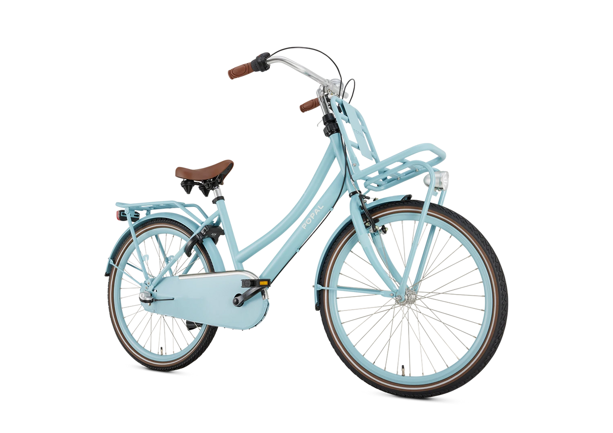 Popal Daily Dutch Basic+ Kinderfiets 24 Inch Stalen Frame Mat Blauw - AE-trading