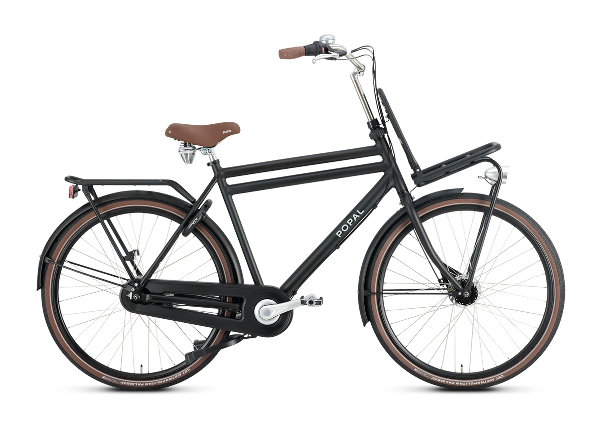 Popal Daily Dutch Prestige N7 28 Inch Mat Zwart Fiets Met Aluminium Frame En Zeven Versnellingen - AE-trading