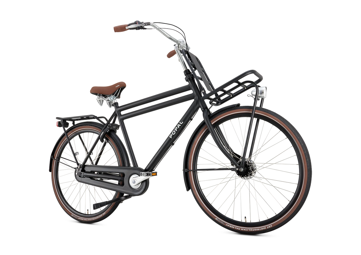 Popal Daily Dutch Prestige N7 28 Inch Mat Zwart Met Aluminium Frame En Zeven Versnellingen - AE-trading