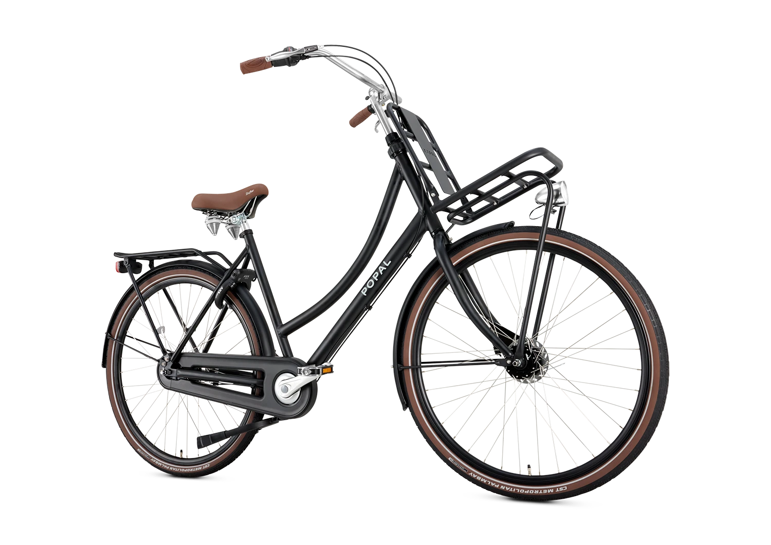Popal Daily Dutch Prestige N7 RB Mat Zwart XS Aluminium Frame Zeven Versnellingen Reflecterend Logo - AE-trading