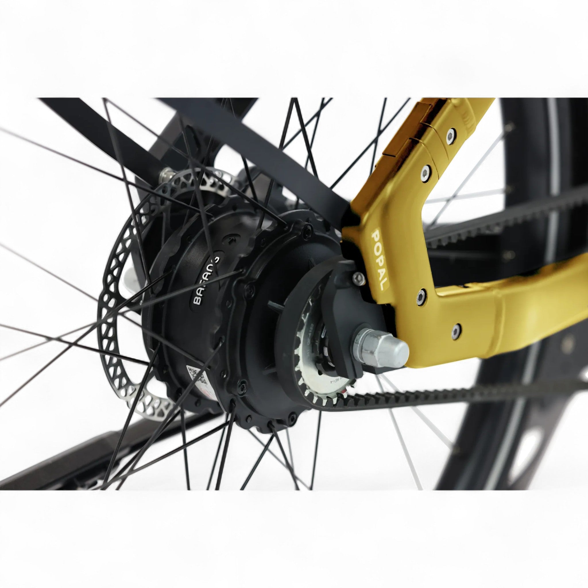 Popal Era 2025 - Elektrische Stadsfiets - Goud - 28 inch - Belt Drive - Accu 504Wh (36V, 14Ah) - 250W (40Nm) Bafang Achterwielmotor - Hydraulische Remmen - AE-trading