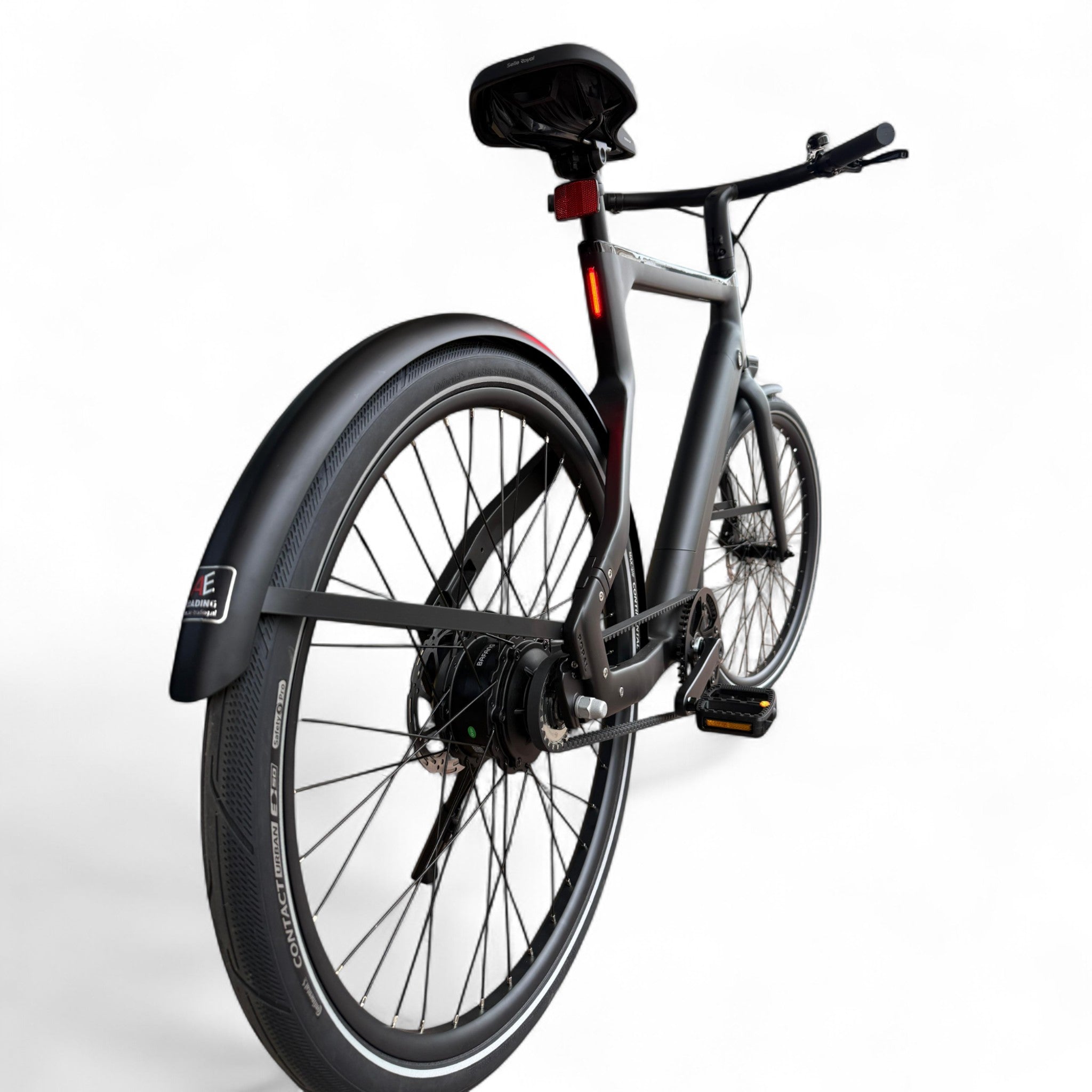 Popal Era 2025 - Elektrische Stadsfiets - Mat Zwart - 28 inch - Belt Drive - Accu 504Wh (36V, 14Ah) - 250W (40Nm) Bafang Achterwielmotor - Hydraulische Remmen - AE-trading
