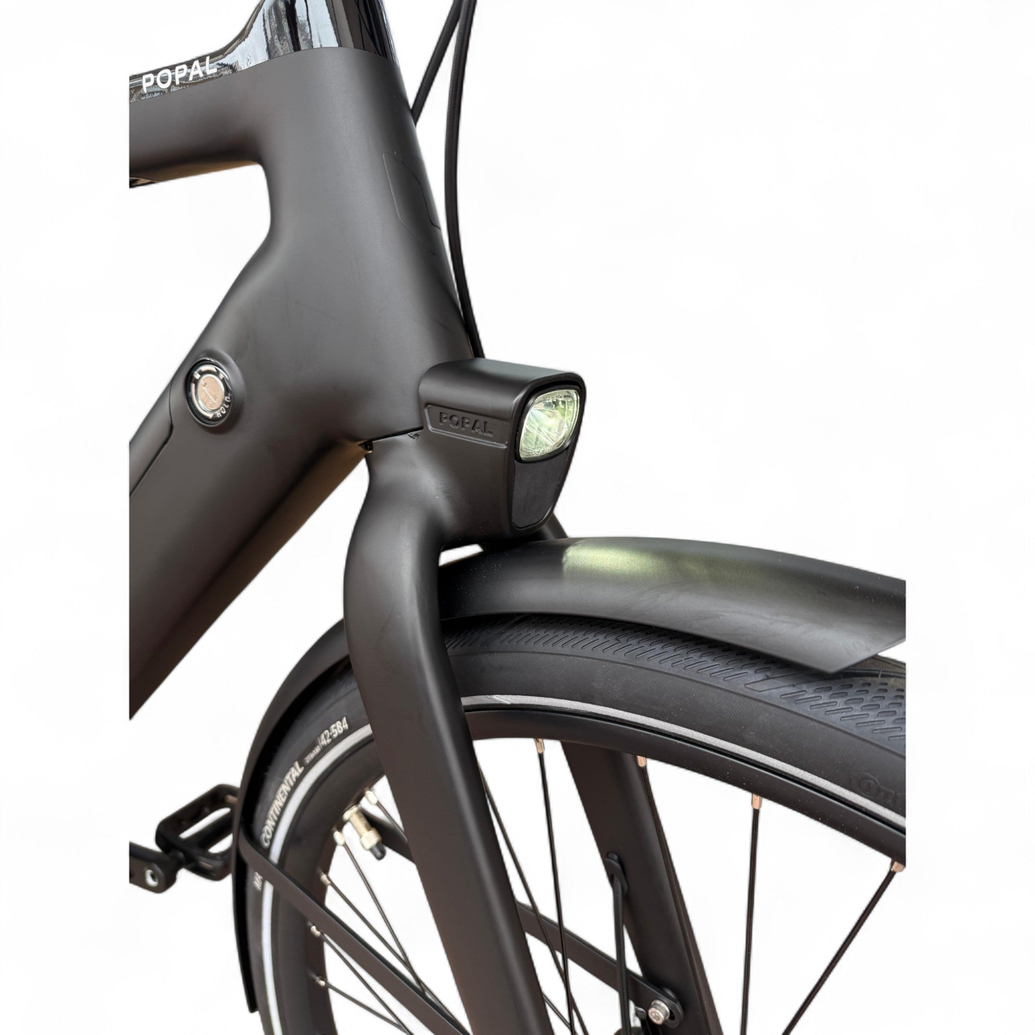 Popal Era 2025 - Elektrische Stadsfiets - Mat Zwart - 28 inch - Belt Drive - Accu 504Wh (36V, 14Ah) - 250W (40Nm) Bafang Achterwielmotor - Hydraulische Remmen - AE-trading