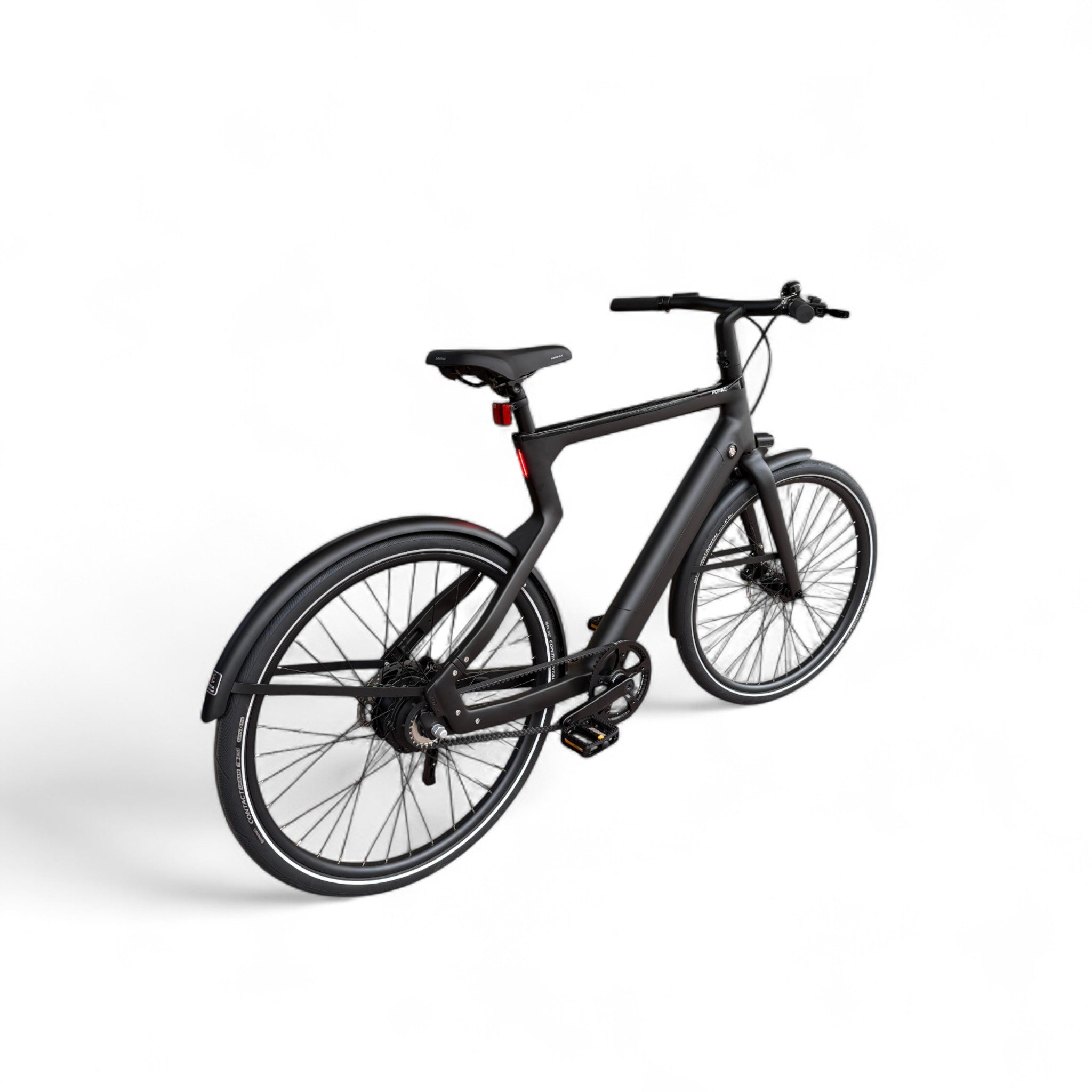 Popal Era 2025 - Elektrische Stadsfiets - Mat Zwart - 28 inch - Belt Drive - Accu 504Wh (36V, 14Ah) - 250W (40Nm) Bafang Achterwielmotor - Hydraulische Remmen - AE-trading