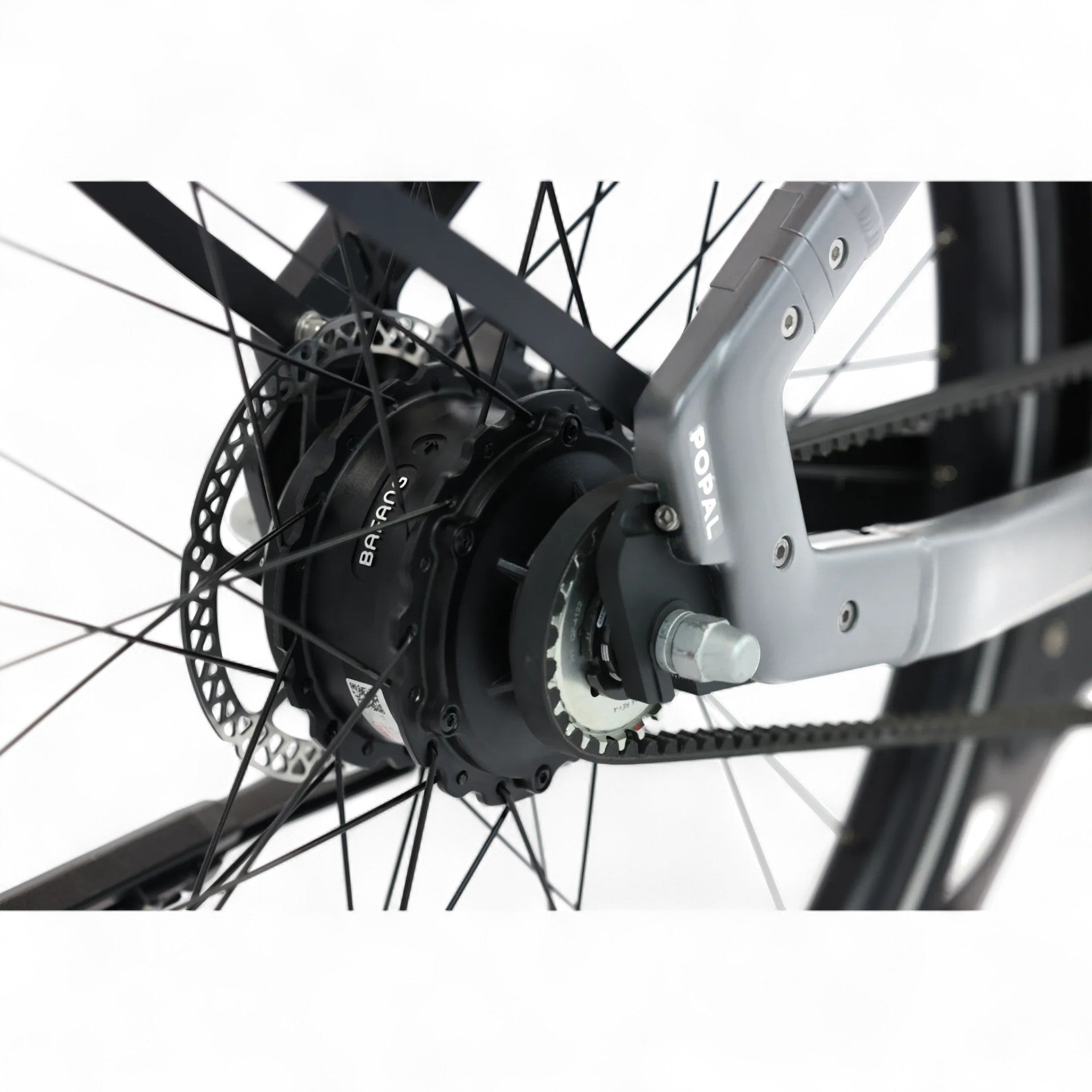 Popal Era 2025 - Elektrische Stadsfiets - Zilver - 28 inch - Belt Drive - Accu 504Wh (36V, 14Ah) - 250W (40Nm) Bafang Achterwielmotor - Hydraulische Remmen - AE-trading