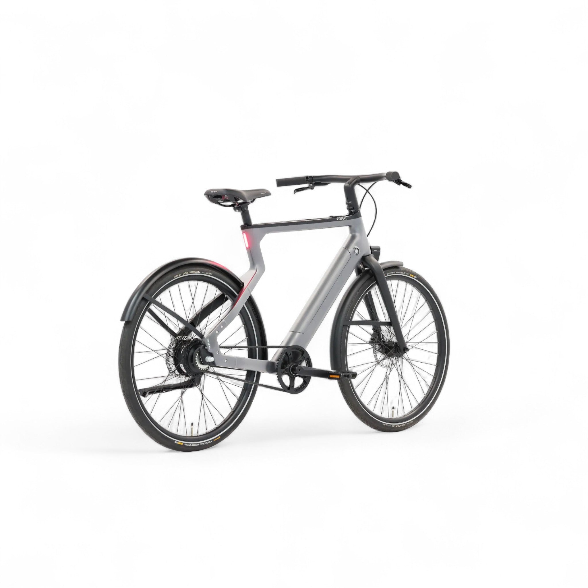 Popal Era 2025 - Elektrische Stadsfiets - Zilver - 28 inch - Belt Drive - Accu 504Wh (36V, 14Ah) - 250W (40Nm) Bafang Achterwielmotor - Hydraulische Remmen - AE-trading