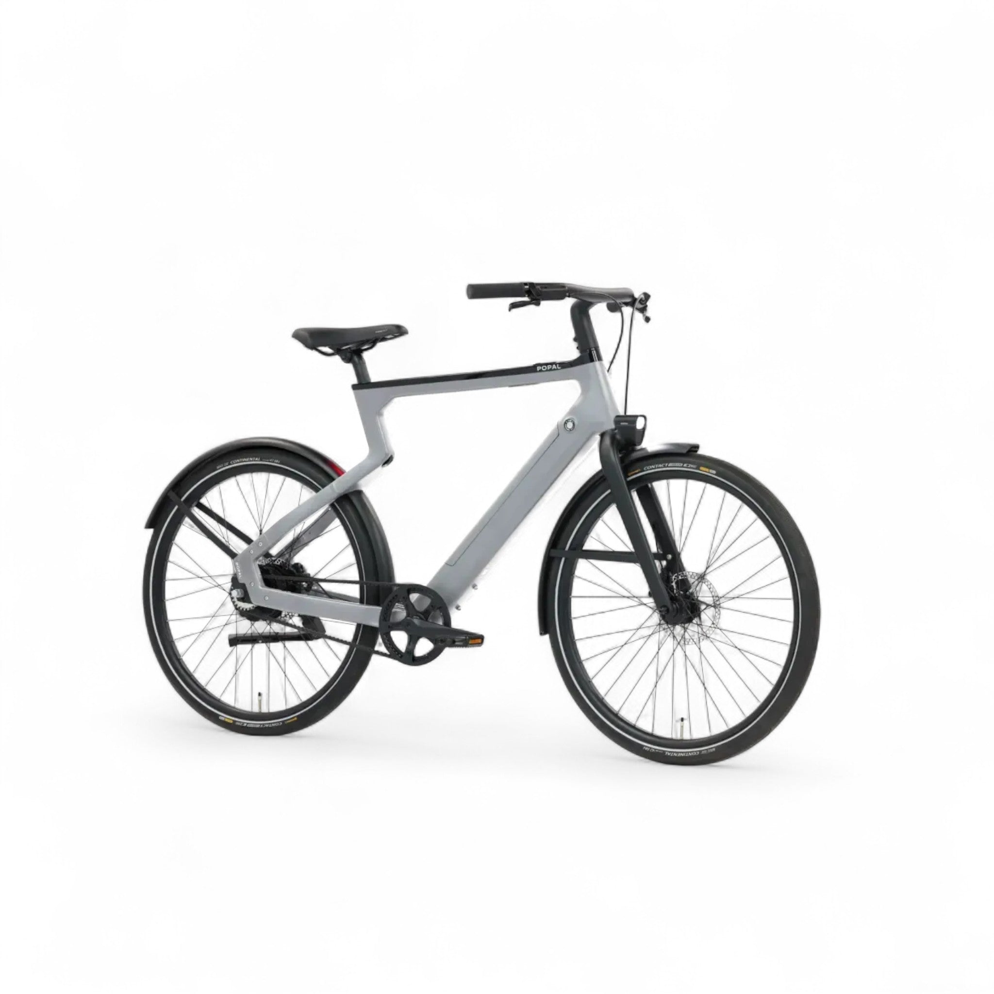 Popal Era 2025 - Elektrische Stadsfiets - Zilver - 28 inch - Belt Drive - Accu 504Wh (36V, 14Ah) - 250W (40Nm) Bafang Achterwielmotor - Hydraulische Remmen - AE-trading