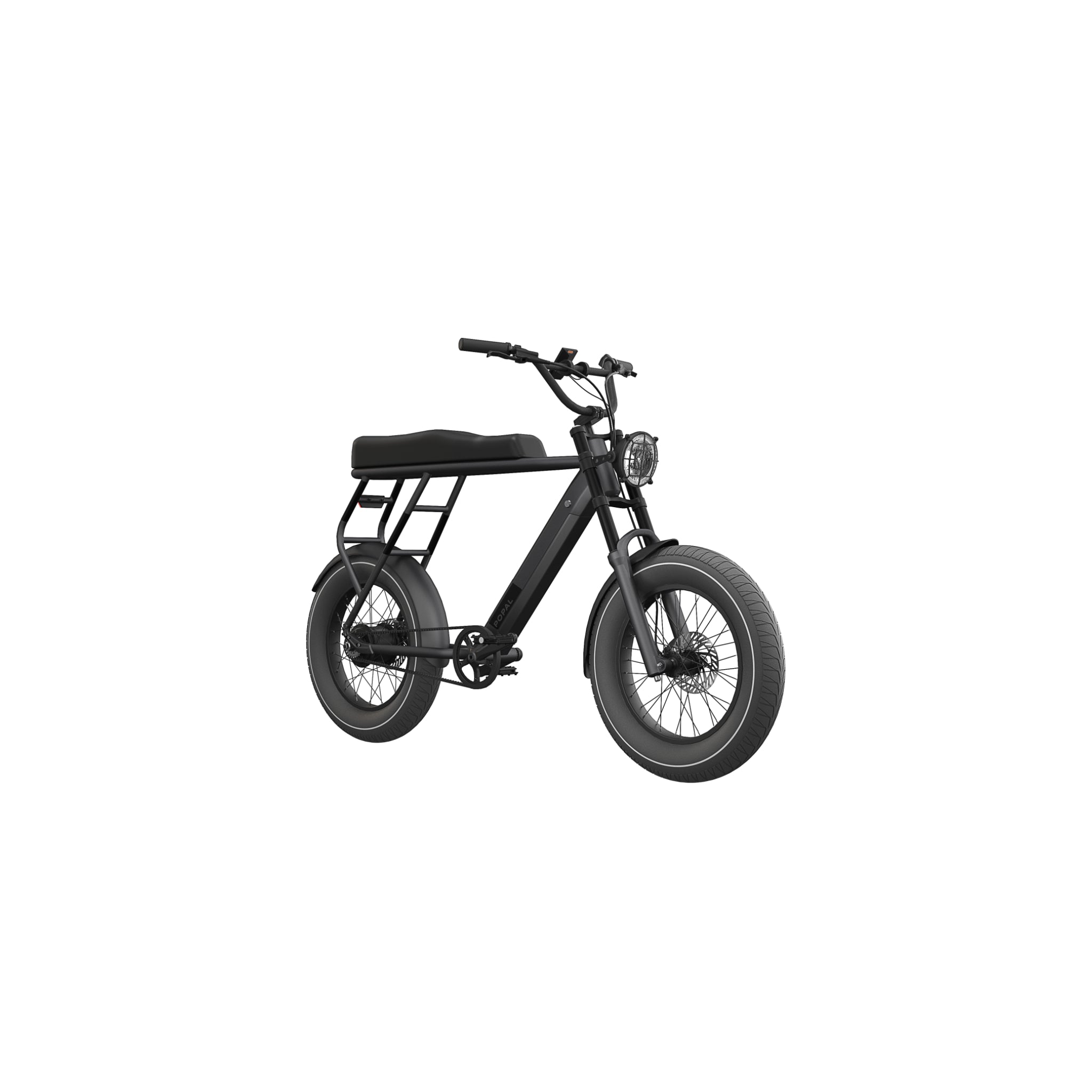 Popal GTX - Fatbike - 20 inch - 630Wh Intube Accu - Bafang Achterwielmotor - Gates Belt Drive - Zwart - AE-trading