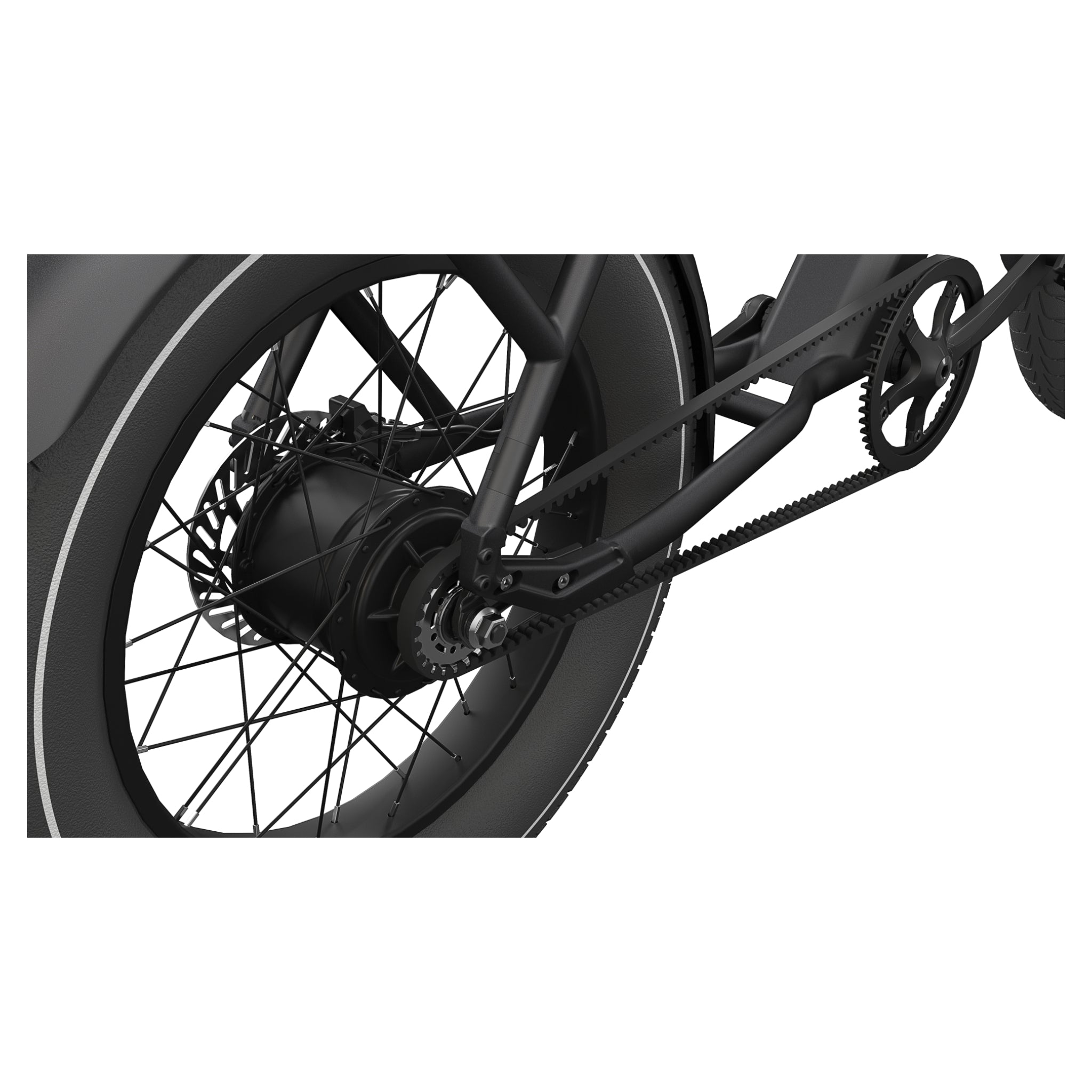 Popal GTX - Fatbike - 20 inch - 630Wh Intube Accu - Bafang Achterwielmotor - Gates Belt Drive - Zwart - AE-trading
