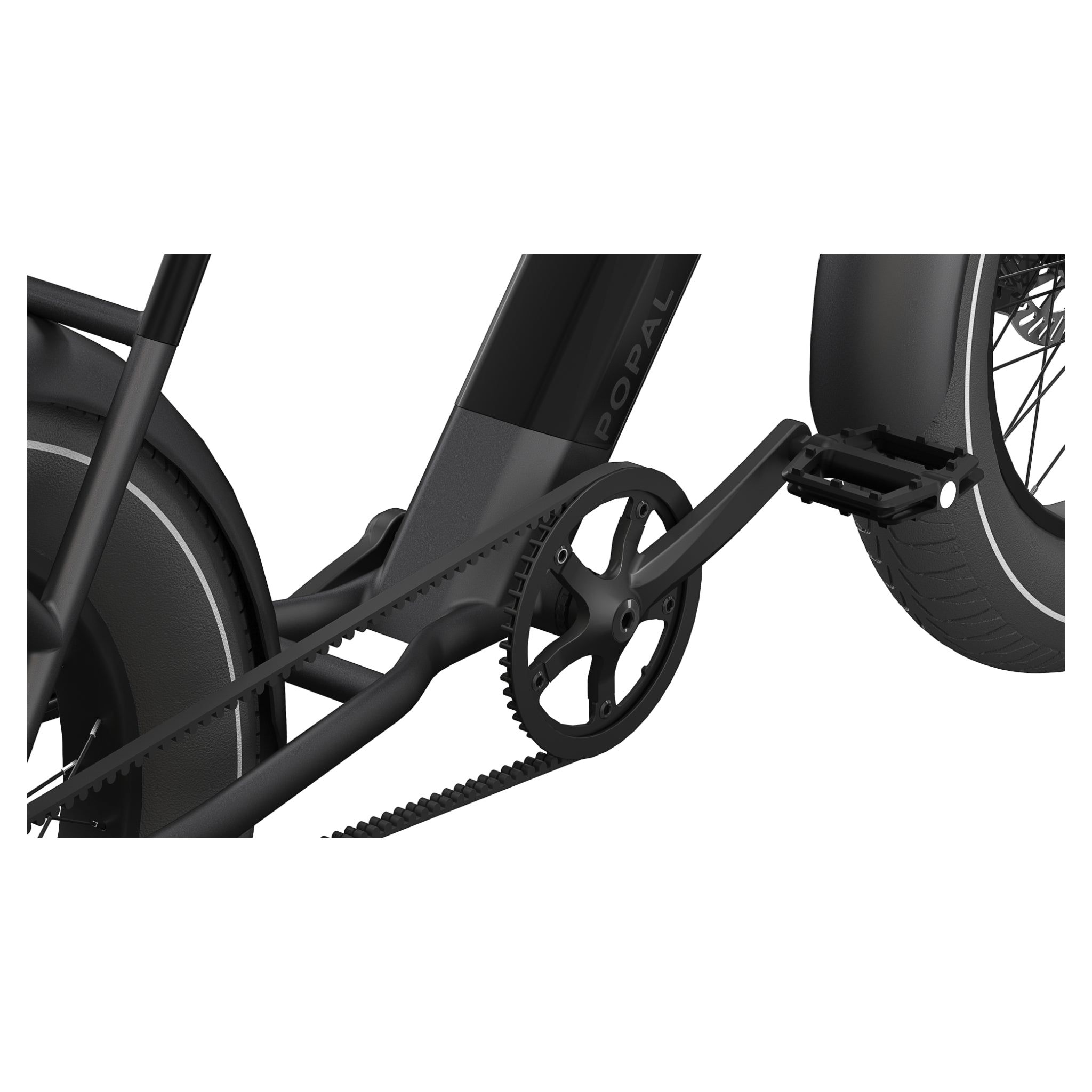 Popal GTX - Fatbike - 20 inch - 630Wh Intube Accu - Bafang Achterwielmotor - Gates Belt Drive - Zwart - AE-trading