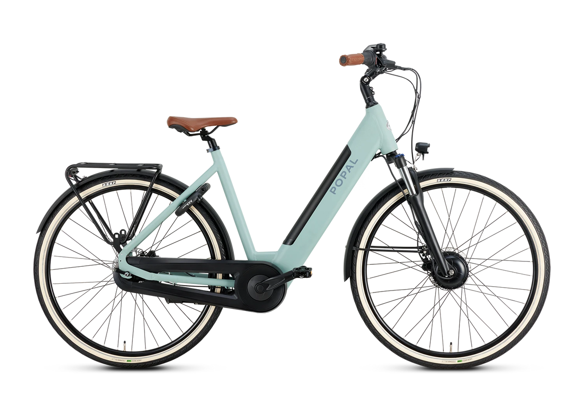Popal Novel FM M – Elektrische Damesfiets 28 inch – 504Wh Intube Accu – 7 Versnellingen – Hydraulische Schijfremmen – Mineral Green - AE-trading
