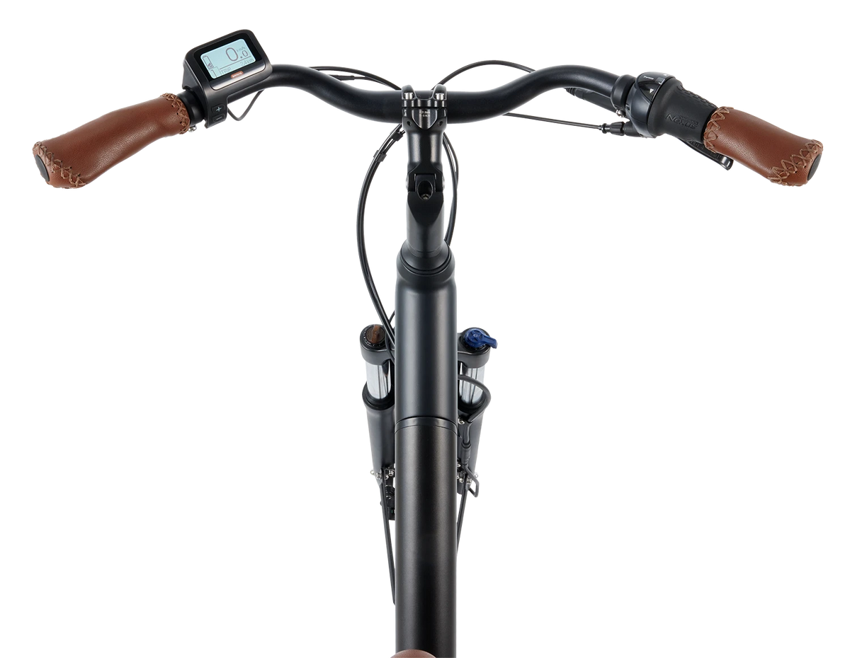 Popal Novel FM XS – Elektrische Damesfiets 28 inch – 504Wh Intube Accu – 7 Versnellingen – Hydraulische Schijfremmen – Mat Zwart - AE-trading
