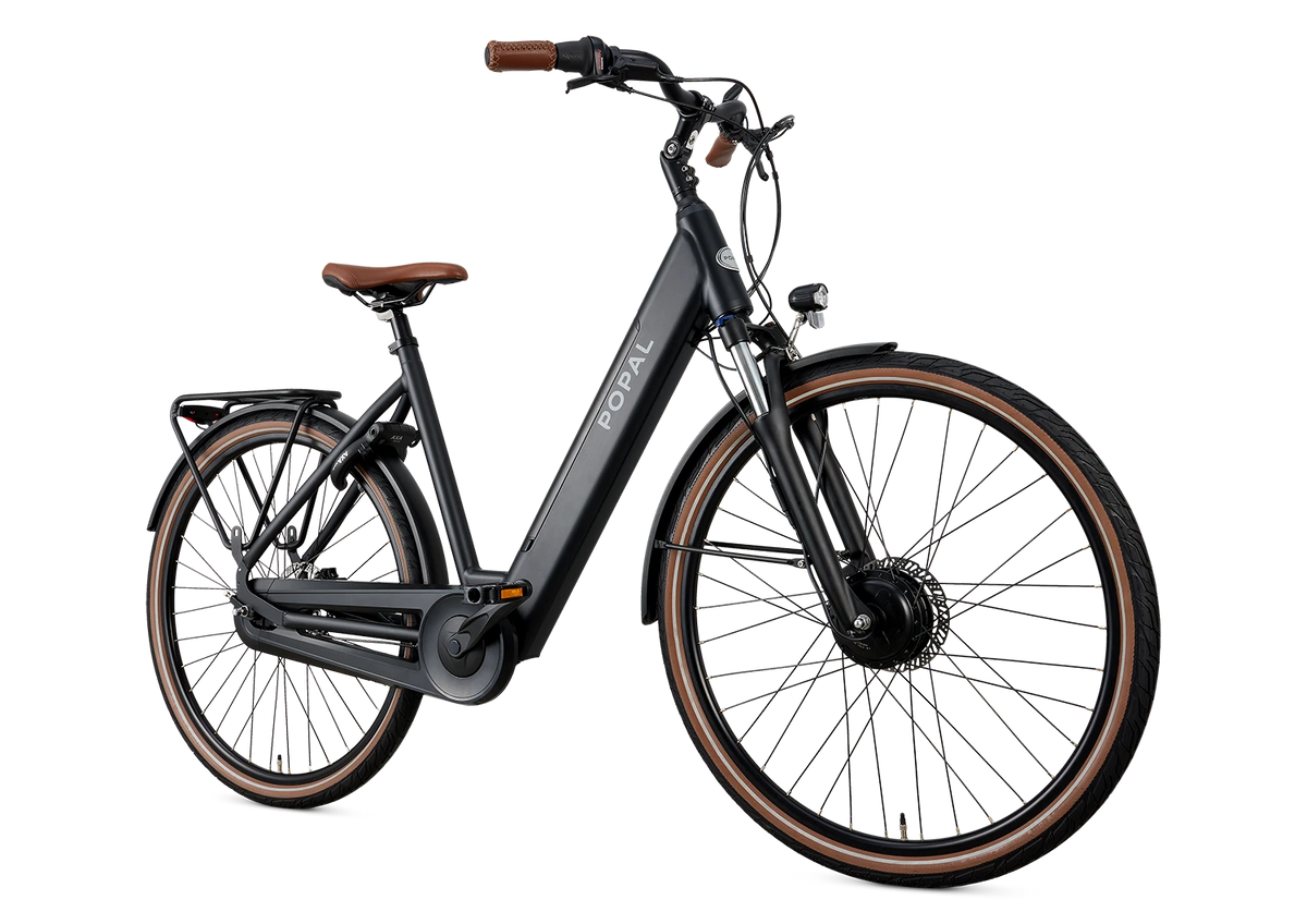 Popal Novel FM XS – Elektrische Damesfiets 28 inch – 504Wh Intube Accu – 7 Versnellingen – Hydraulische Schijfremmen – Mat Zwart - AE-trading
