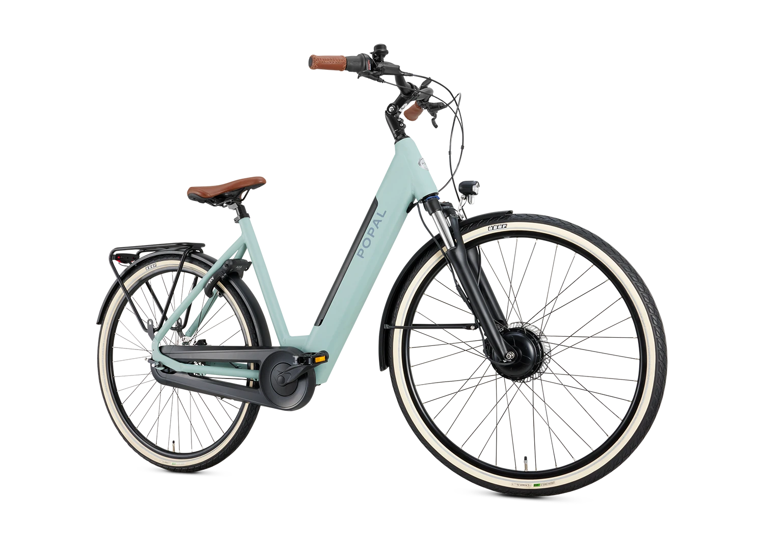 Popal Novel FM XS – Elektrische Damesfiets 28 inch – 504Wh Intube Accu – 7 Versnellingen – Hydraulische Schijfremmen – Mineral Green - AE-trading
