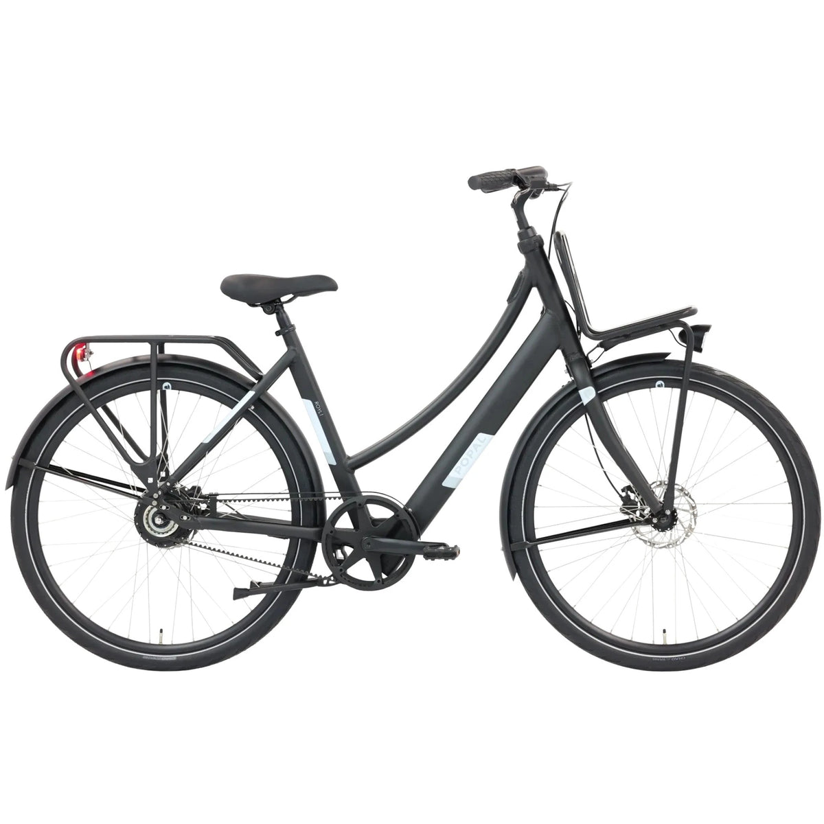 Popal ROYL1 - Elektrische Fiets - Mat Zwart - 28 inch - 59 cm - Belt Drive - Accu 360Wh - AE-trading