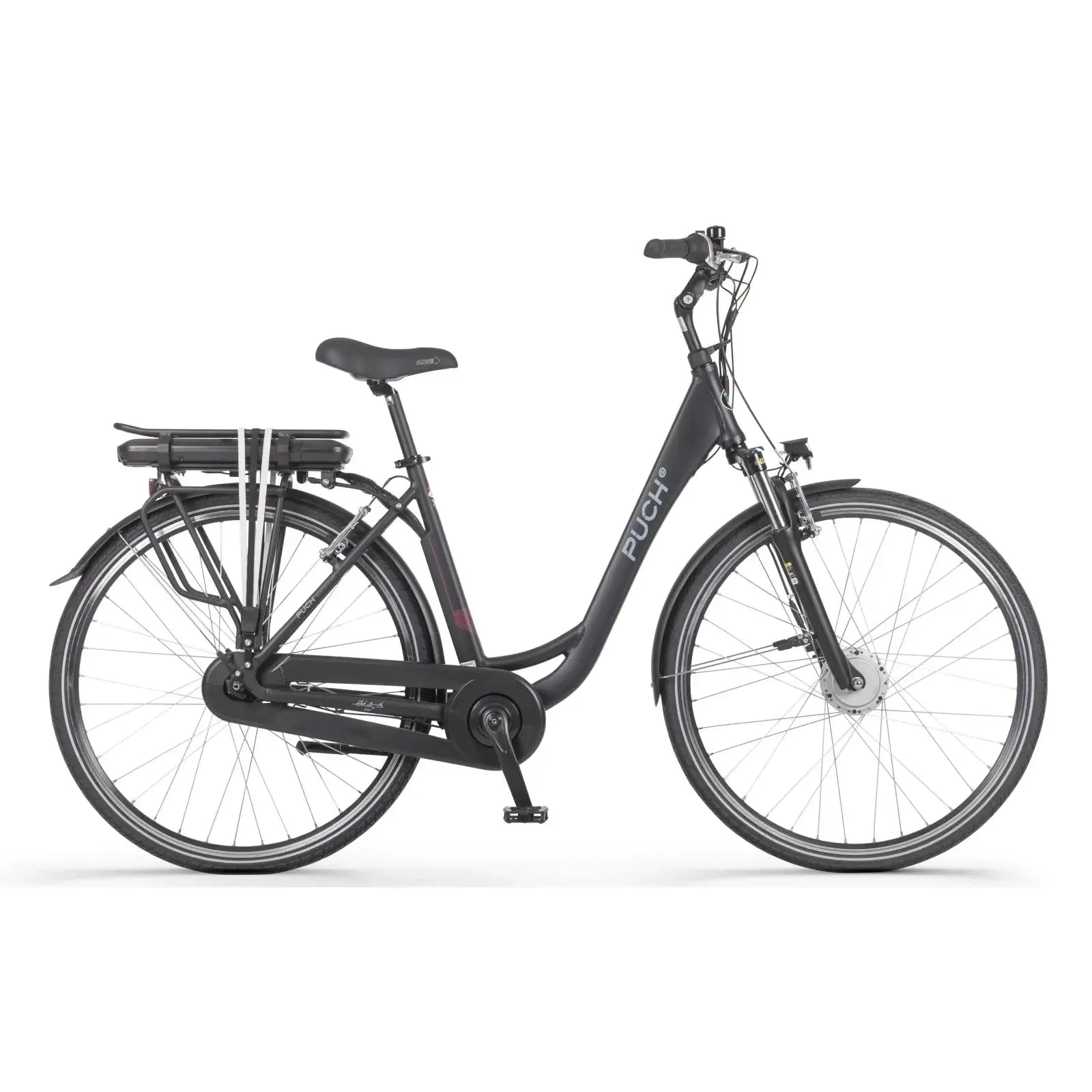 Puch E-Folk N7 Elektrische Fiets - 55cm - Damesfiets - Mat Zwart - E-bike - AE-trading