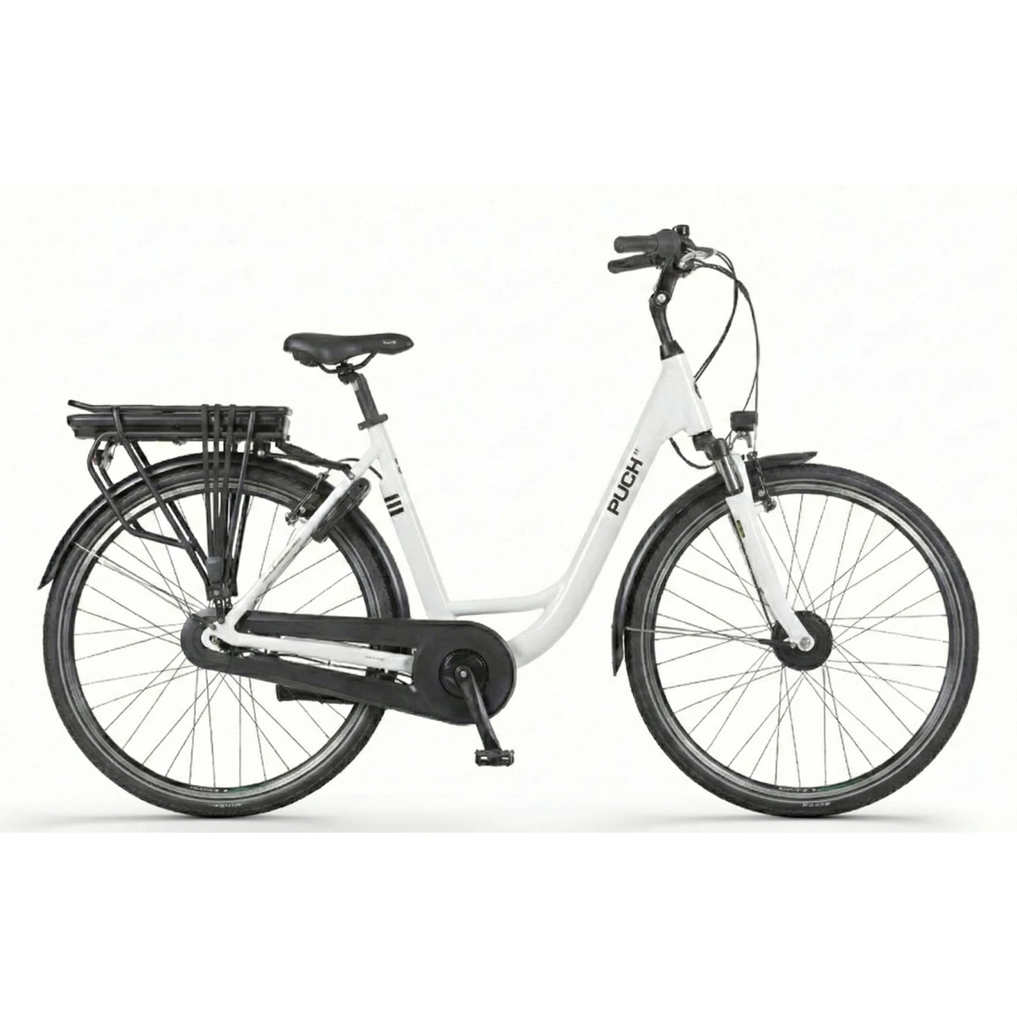 Puch E-Folk N7 - White Glossy - Lage Instap - 50cm - AE-trading