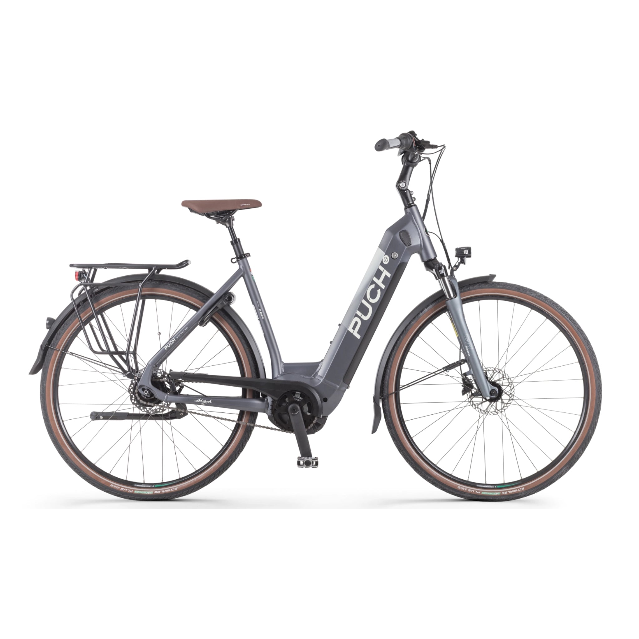 Puch E-Maxi S+ Active Plus 500 - Elektrische Fiets - Mat Antraciet - Accu 500Wh - 250W Bosch Middenmotor - Shimano Nexus 8 Versnellingen - Hydraulische Remmen