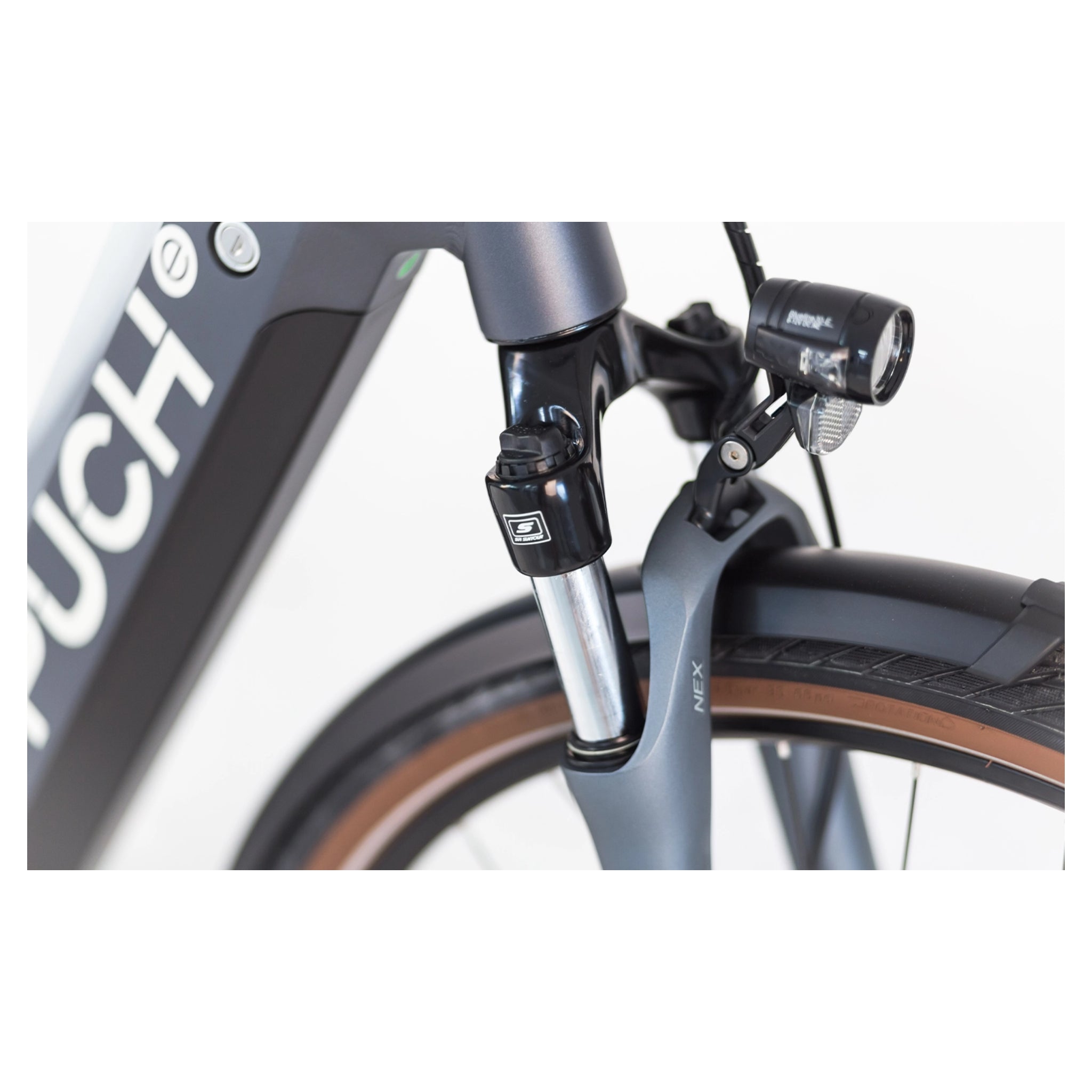 Puch E-Maxi S+ Active Plus 500 - Elektrische Fiets - Mat Antraciet - Accu 500Wh - 250W Bosch Middenmotor - Shimano Nexus 8 Versnellingen - Hydraulische Remmen