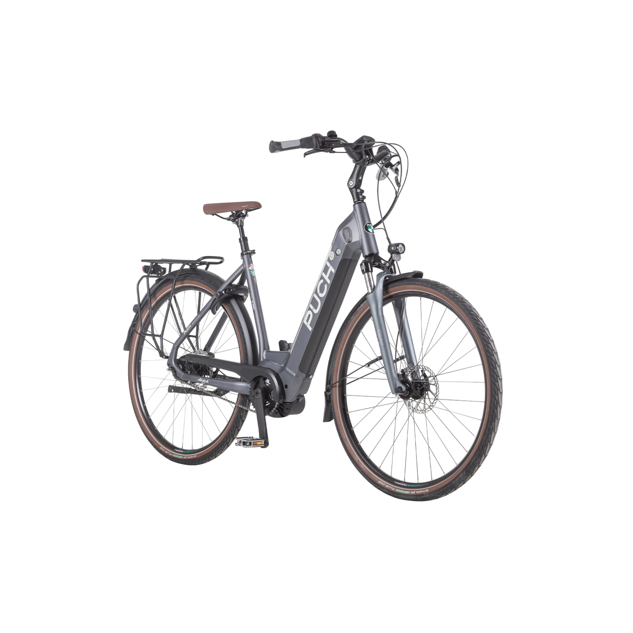 Puch E-Maxi S+ Active Plus 500 - Elektrische Fiets - Mat Antraciet - Accu 500Wh - 250W Bosch Middenmotor - Shimano Nexus 8 Versnellingen - Hydraulische Remmen