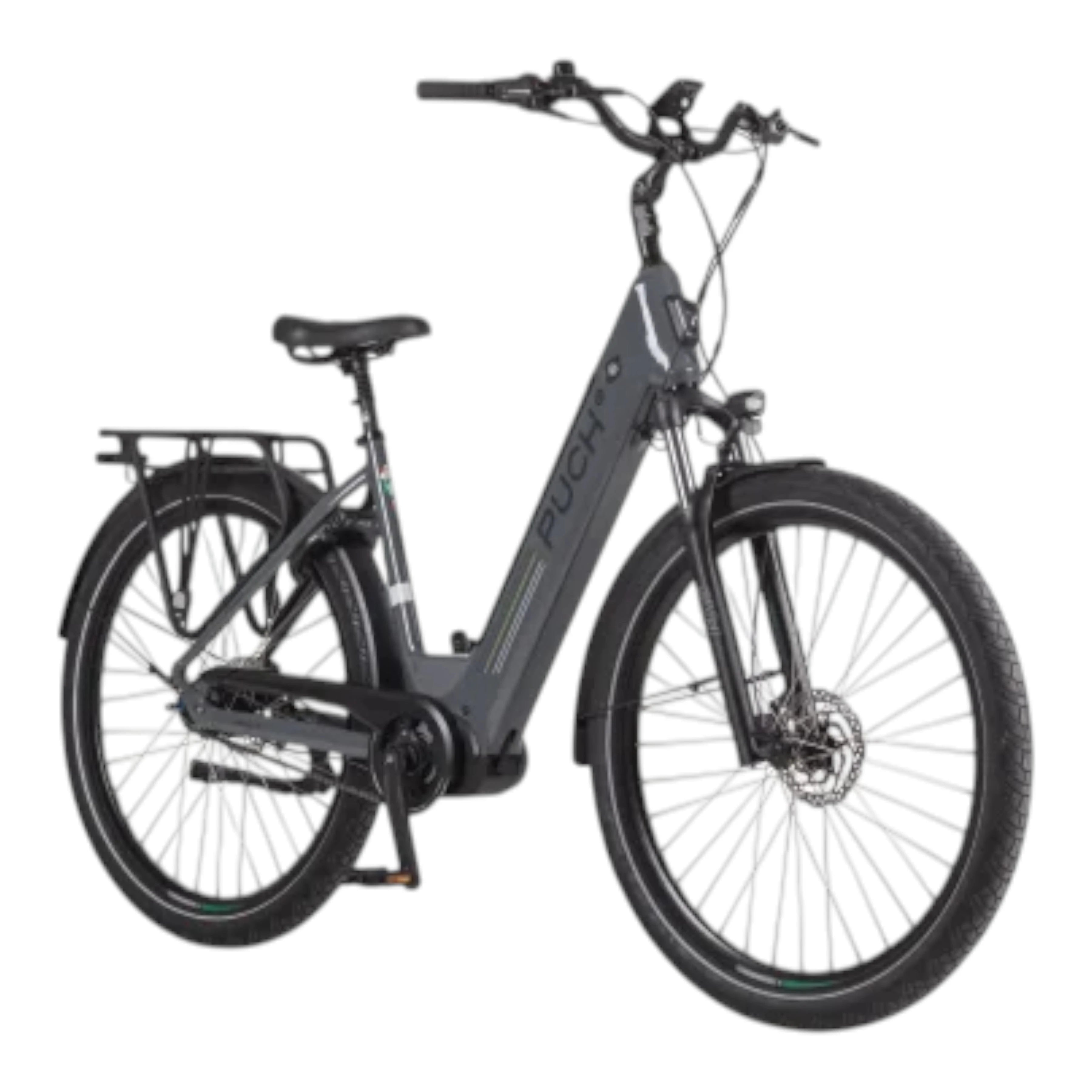 Puch E-Saphir SUV N7 - Glossy Basalt Grey - 720Wh - 49cm - Elektrische Stadsfiets - AE-trading