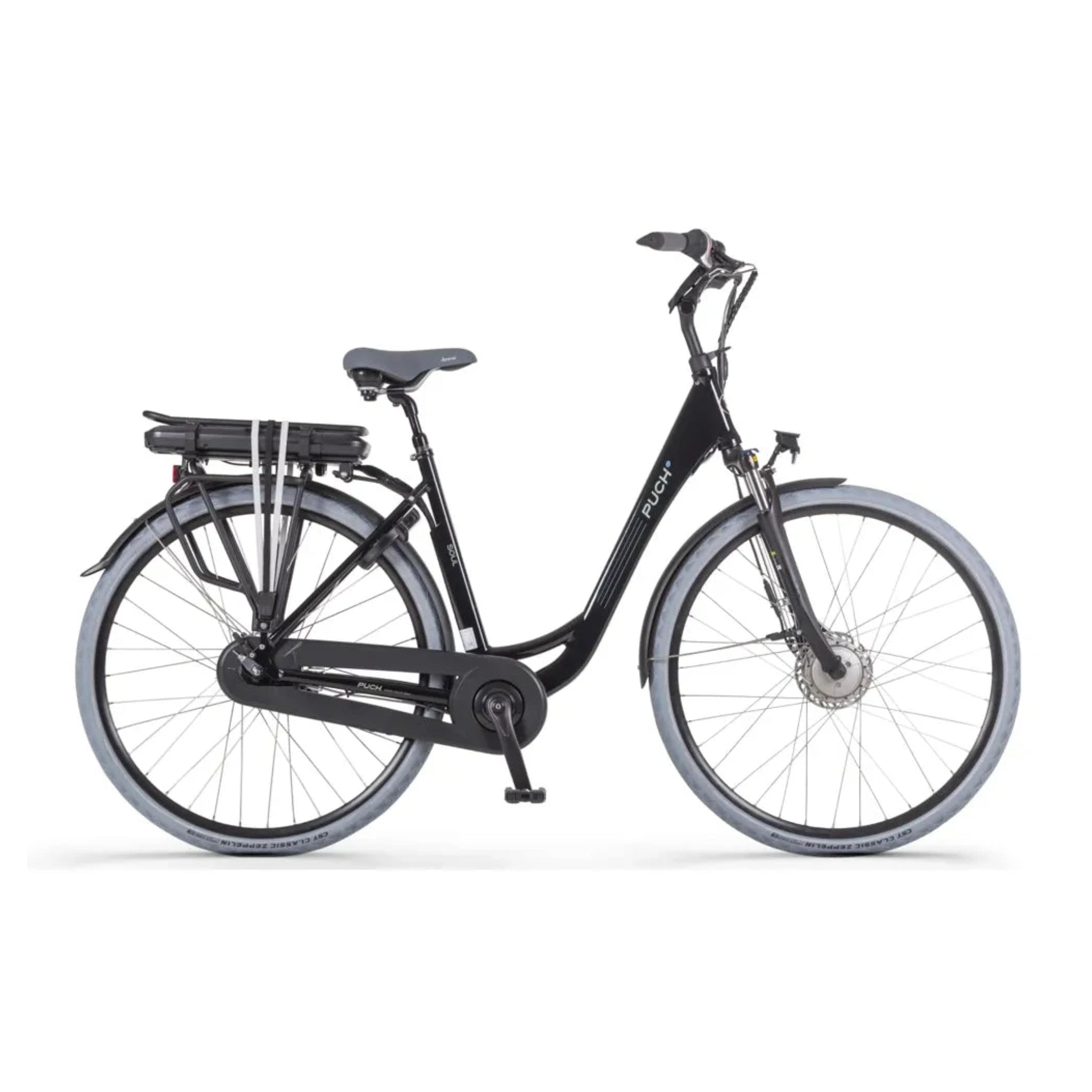 Puch E-Soul N7 Elektrische Fiets - Damesfiets - 55 cm - Glans Zwart - E-bike - AE-trading