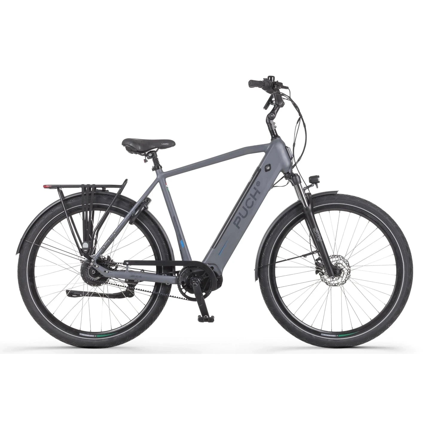 Puch E-Zirkon SUV Enviolo Belt - Basalt Grey Glossy - Hoge Instap - 58cm - AE-trading