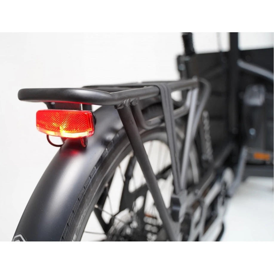 Qivelo Ananda Twowheel 48V – Mat Zwart/Bruin – Elektrische Bakfiets – 614Wh - AE-trading