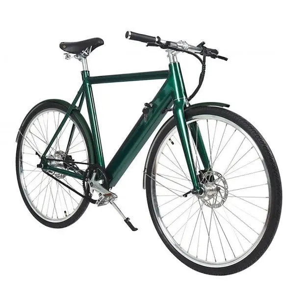 Qivelo Retro – Zwart – Elektrische Fiets – Lichtgewicht 15kg – 504Wh intube accu – Riemaandrijving - AE-trading