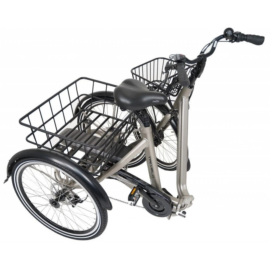 Qivelo Senior Fold – Mat Grijs – 468Wh – Inklapbare Elektrische Driewieler - AE-trading