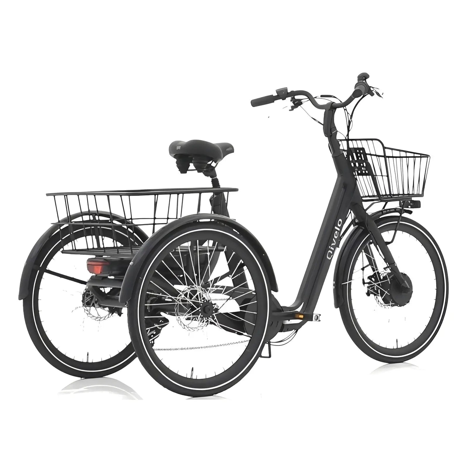 Qivelo Senior Fold – Inklapbare Elektrische Driewieler - Mat Zwart - AE-trading