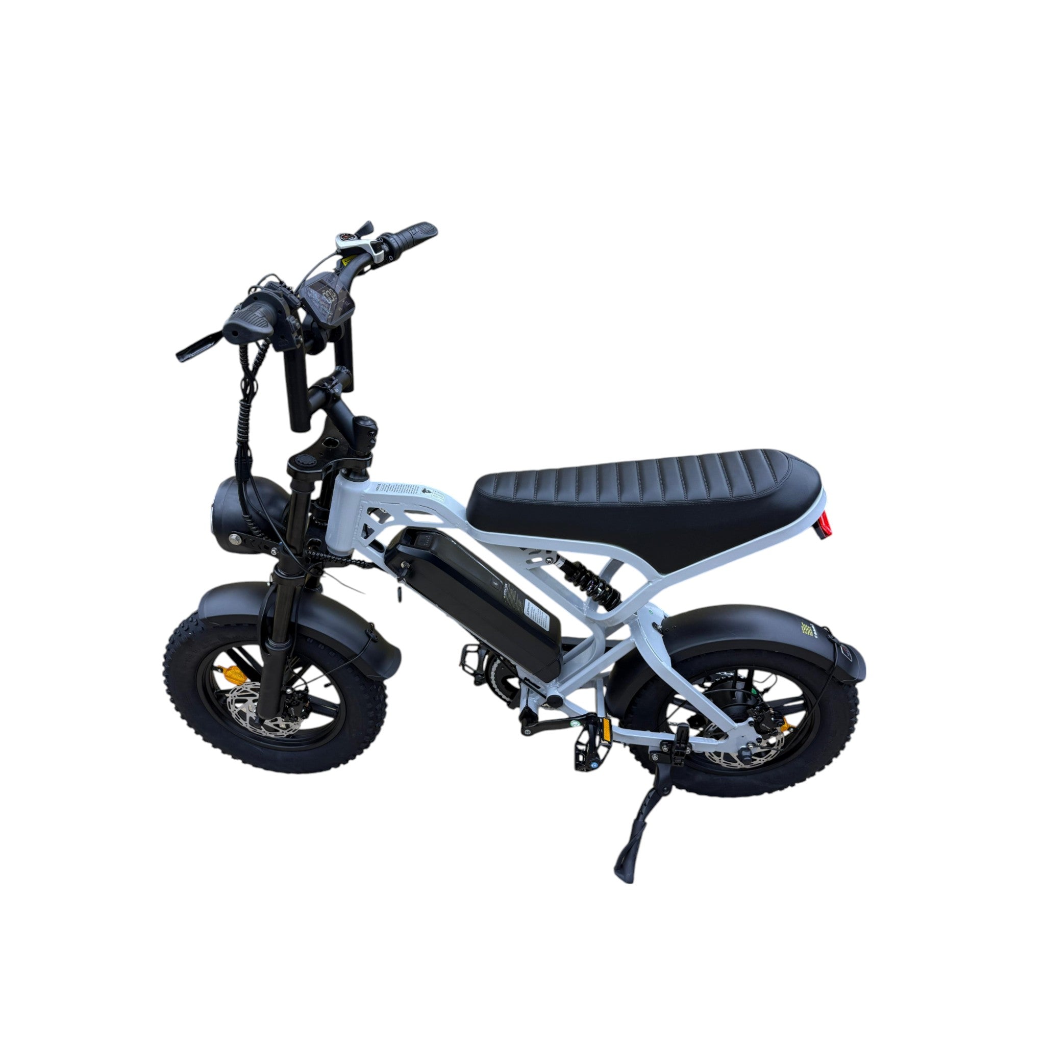 QmWheel V20 Mini Fatbike - Kinderfatbike - Grijs - 16x4 inch - 150 kg Draagvermogen - Accu 36V 13Ah - 250W Motor - Shimano 7 Versnellingen - Hydraulische Schijfremmen