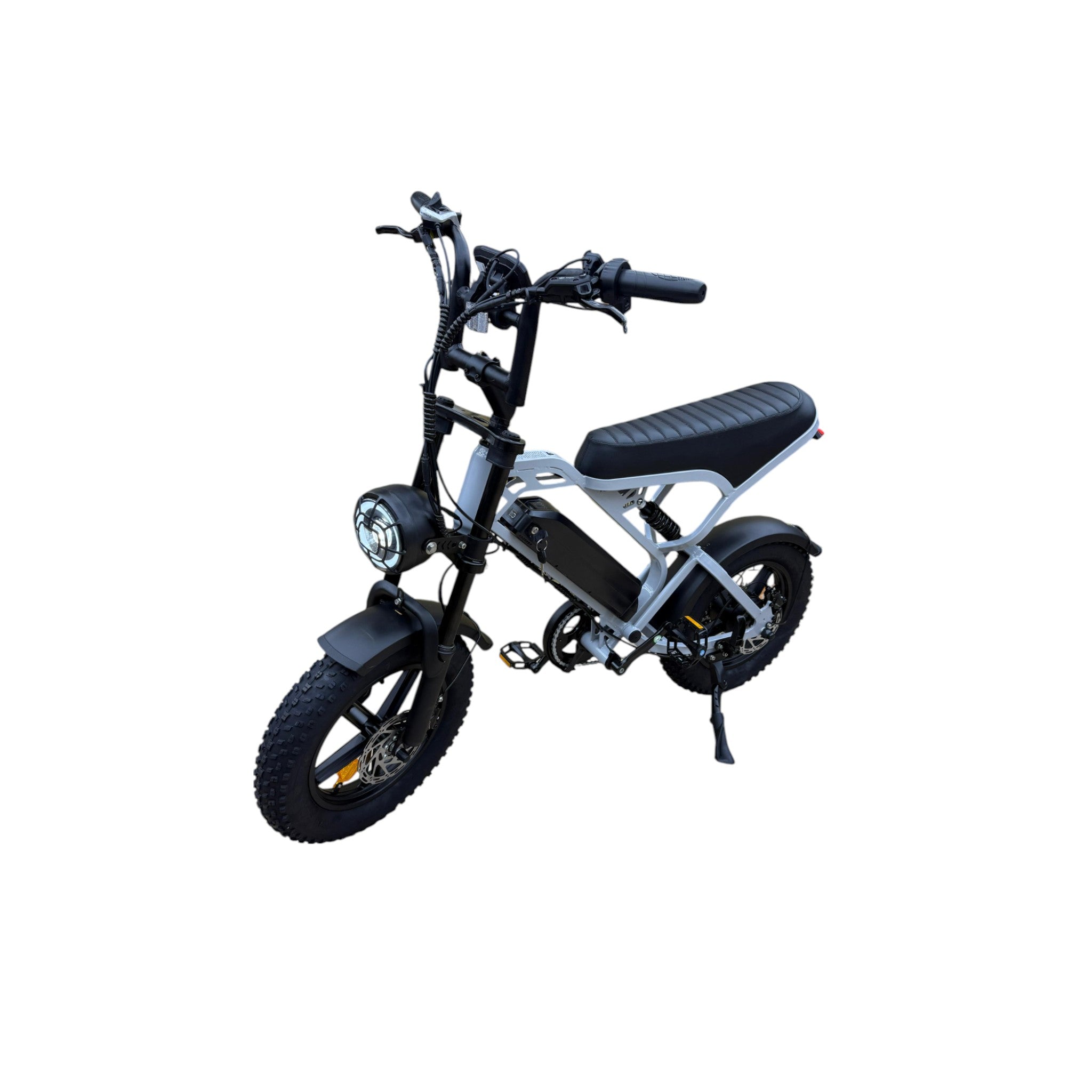 QmWheel V20 Mini Fatbike - Kinderfatbike - Grijs - 16x4 inch - 150 kg Draagvermogen - Accu 36V 13Ah - 250W Motor - Shimano 7 Versnellingen - Hydraulische Schijfremmen