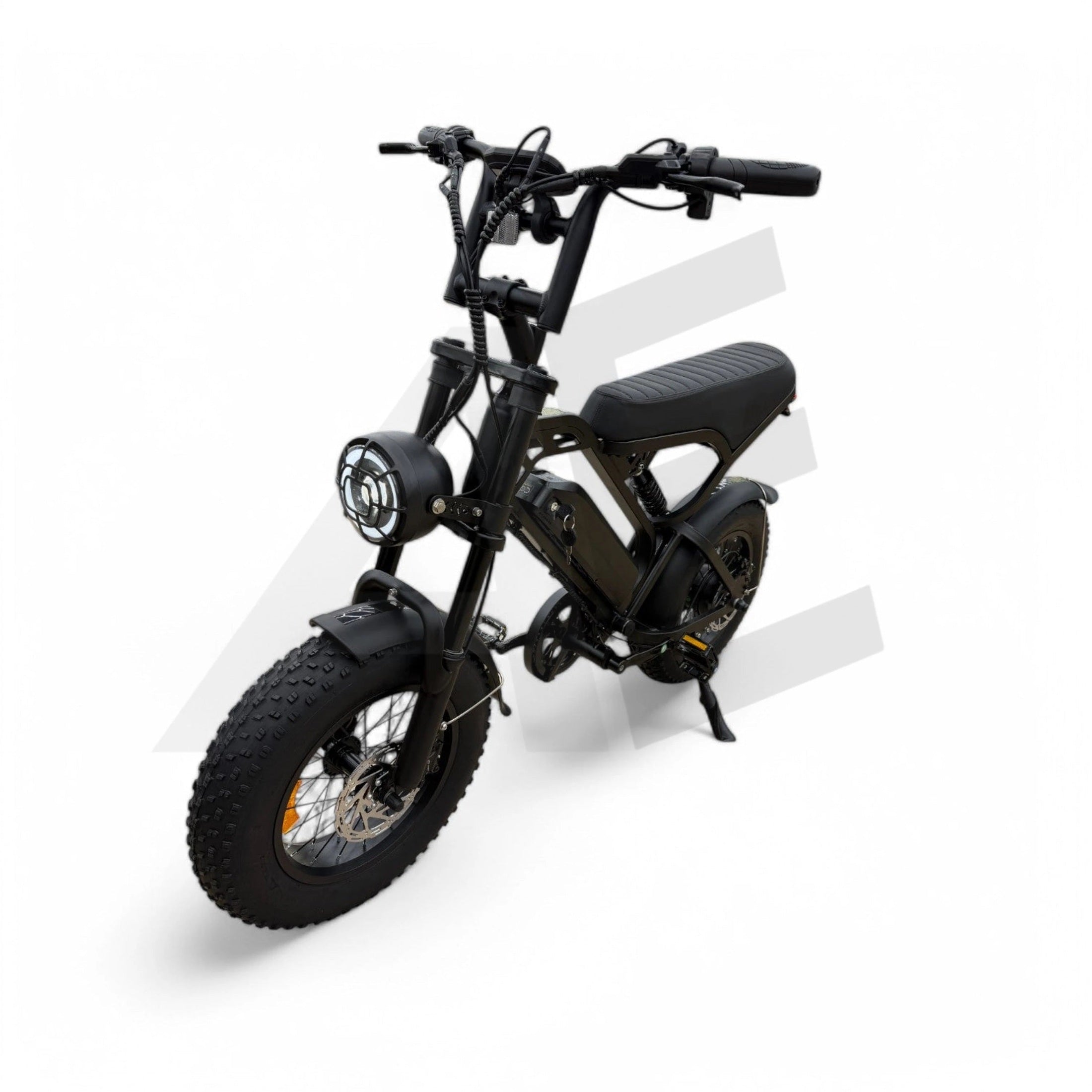 QmWheel V20 Mini Fatbike Kinderfatbike met Hydraulische Remmen - Zwart