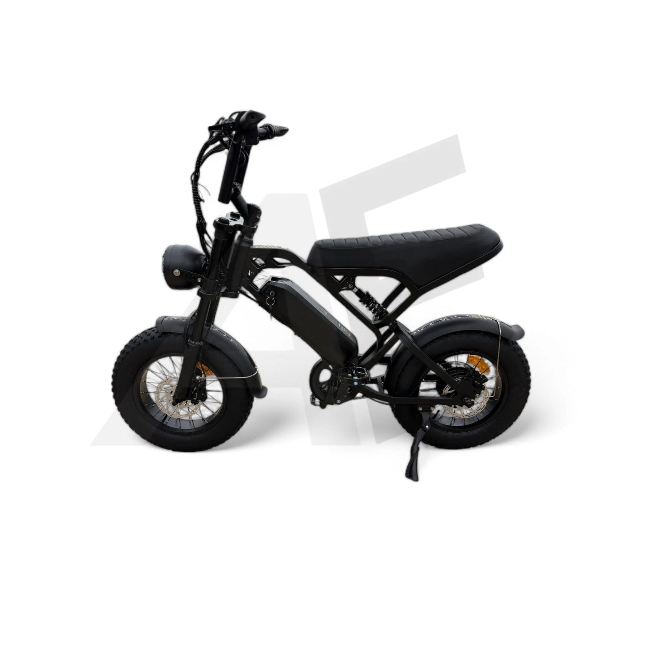 QmWheel V20 Mini Fatbike Kinderfatbike met Hydraulische Remmen - Zwart