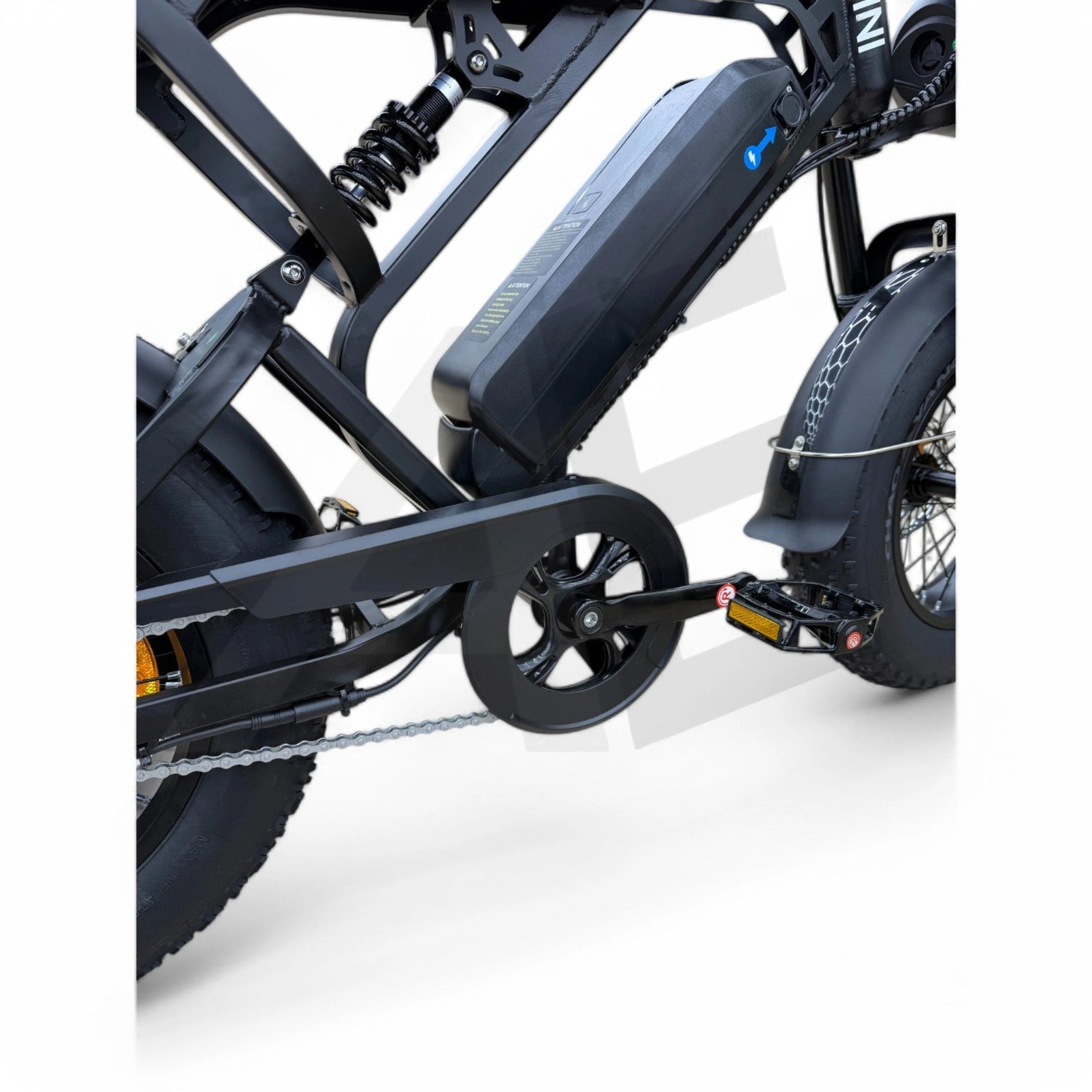 QmWheel V20 Mini Fatbike Kinderfatbike met Hydraulische Remmen - Zwart