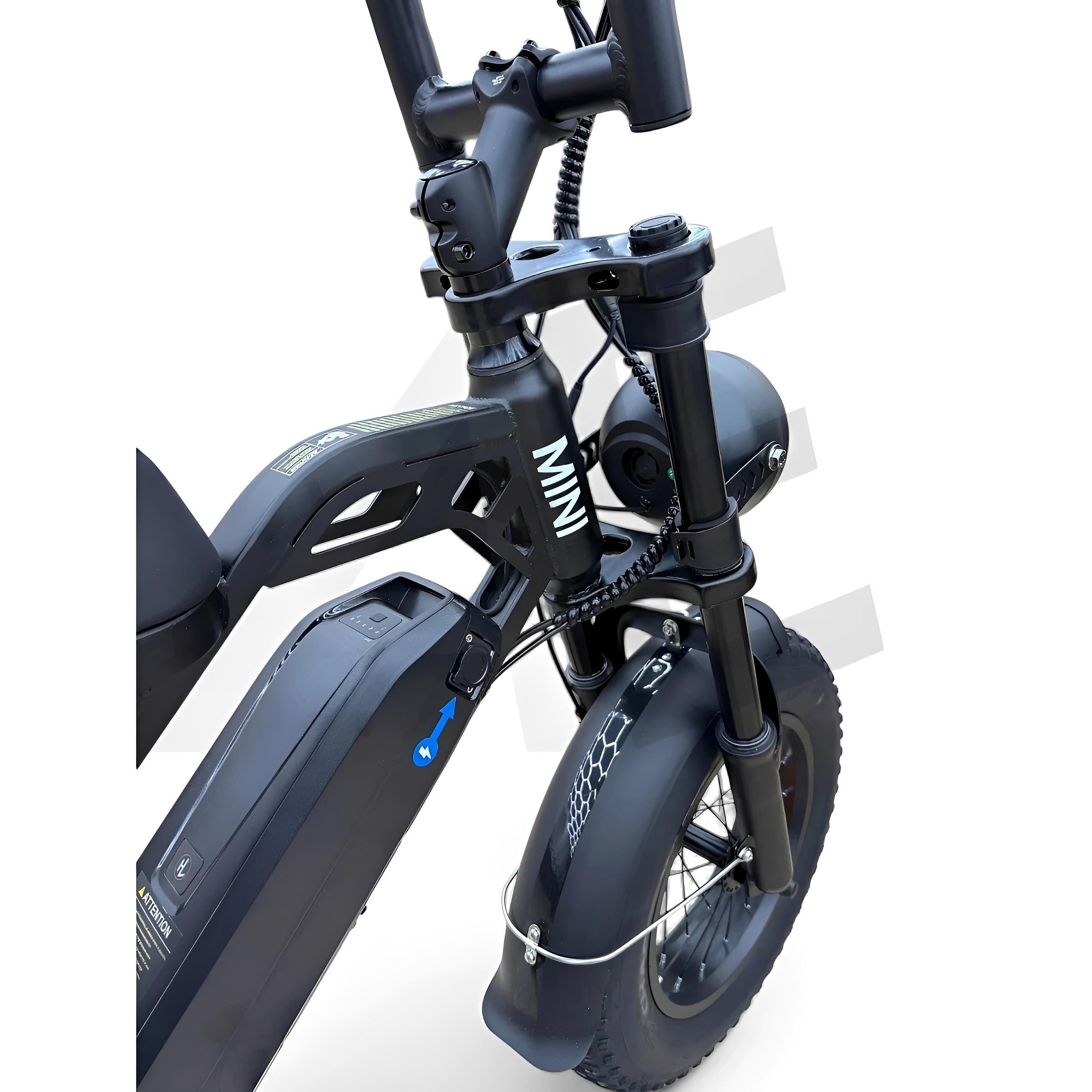 QmWheel V20 Mini Fatbike Kinderfatbike met Hydraulische Remmen - Zwart - AE-trading