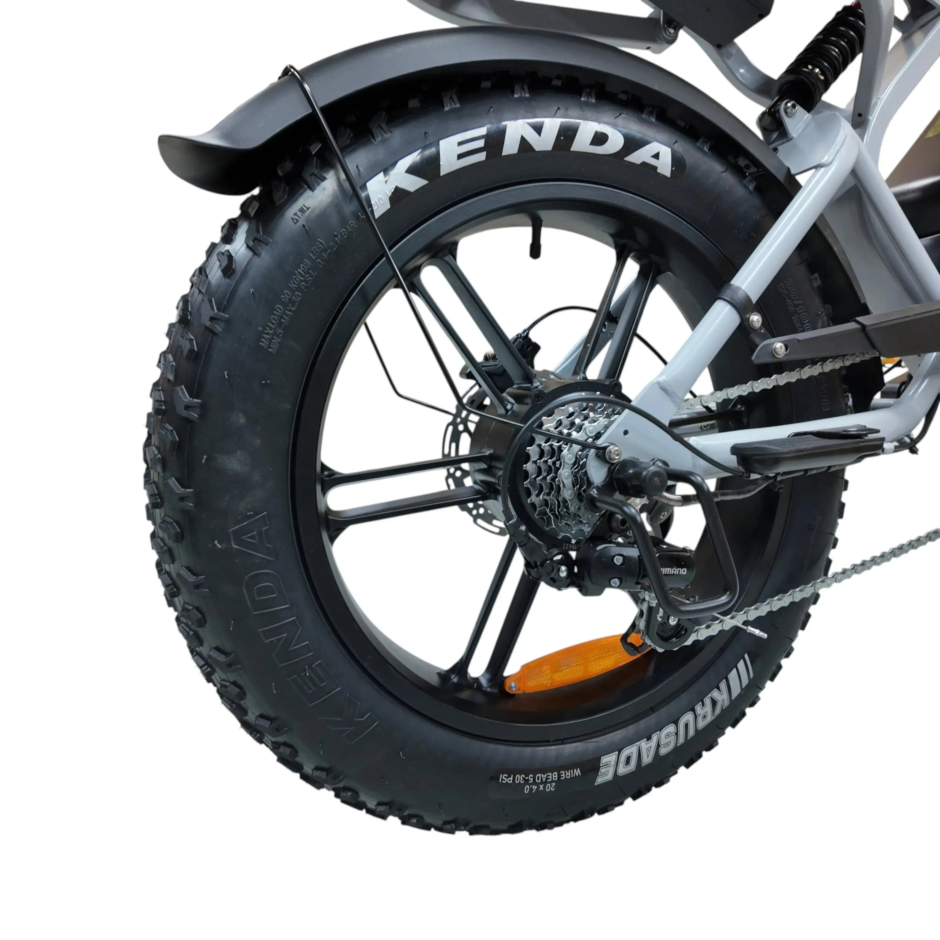 QmWheel V20 Pro Fatbike – Lichtgrijs – Inclusief Accessoiresset - AE-trading