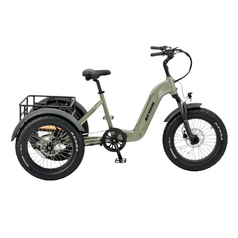 REVOM Mover T1 – 720Wh – Elektrische Driewieler Cargo E-bike - Olive green - AE-trading