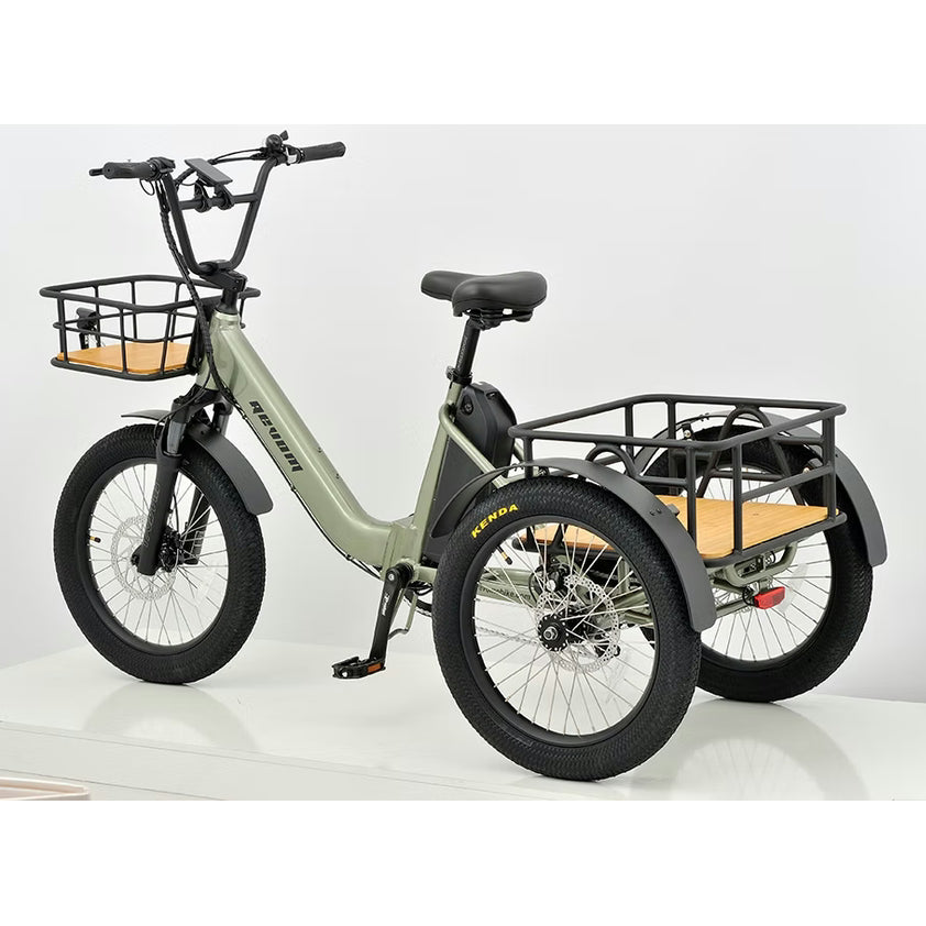 REVOM Mover T1 – 720Wh – Elektrische Driewieler Cargo E-bike - Olive green - AE-trading