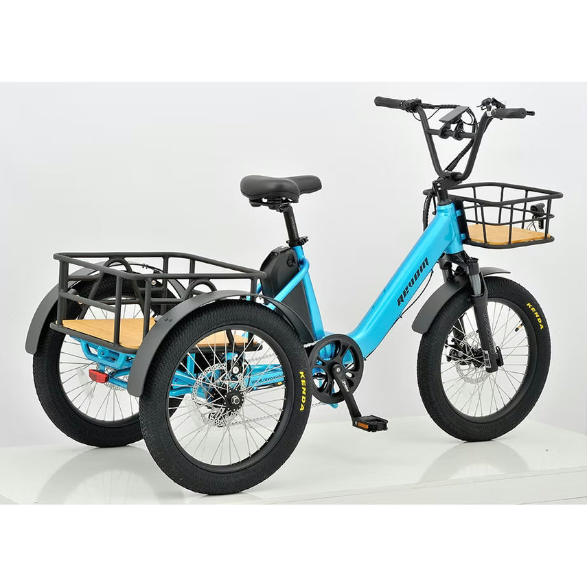 REVOM Mover T1 – 720Wh – Elektrische Driewieler Cargo E-bike - Blauw - AE-trading