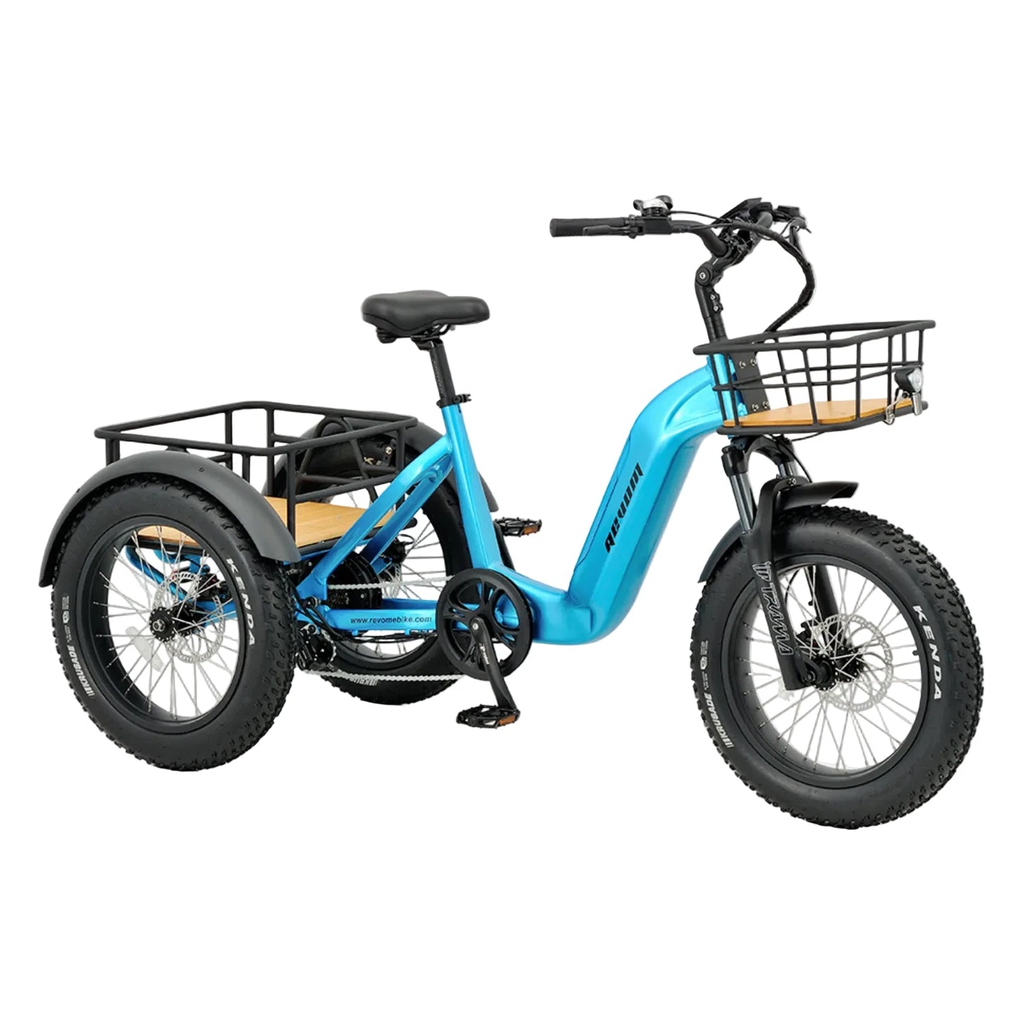 REVOM Mover T2 – 720Wh – Elektrische Driewieler Cargo E-bike Blauw - AE-trading