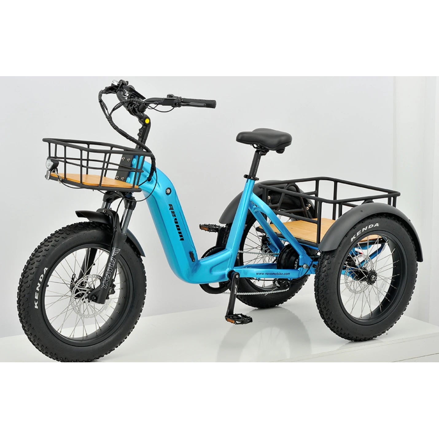 REVOM Mover T2 – 720Wh – Elektrische Driewieler Cargo E-bike Blauw - AE-trading
