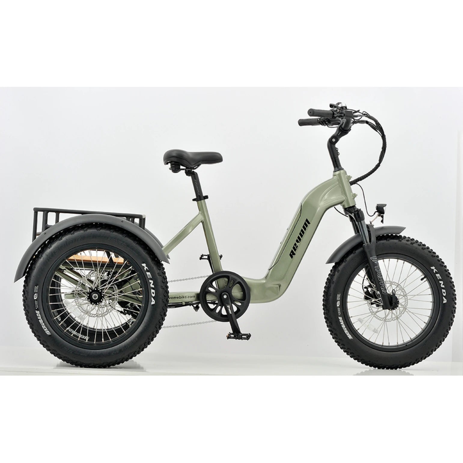 REVOM Mover T2 – 720Wh – Elektrische Driewieler Cargo E-bike Olive Green - AE-trading