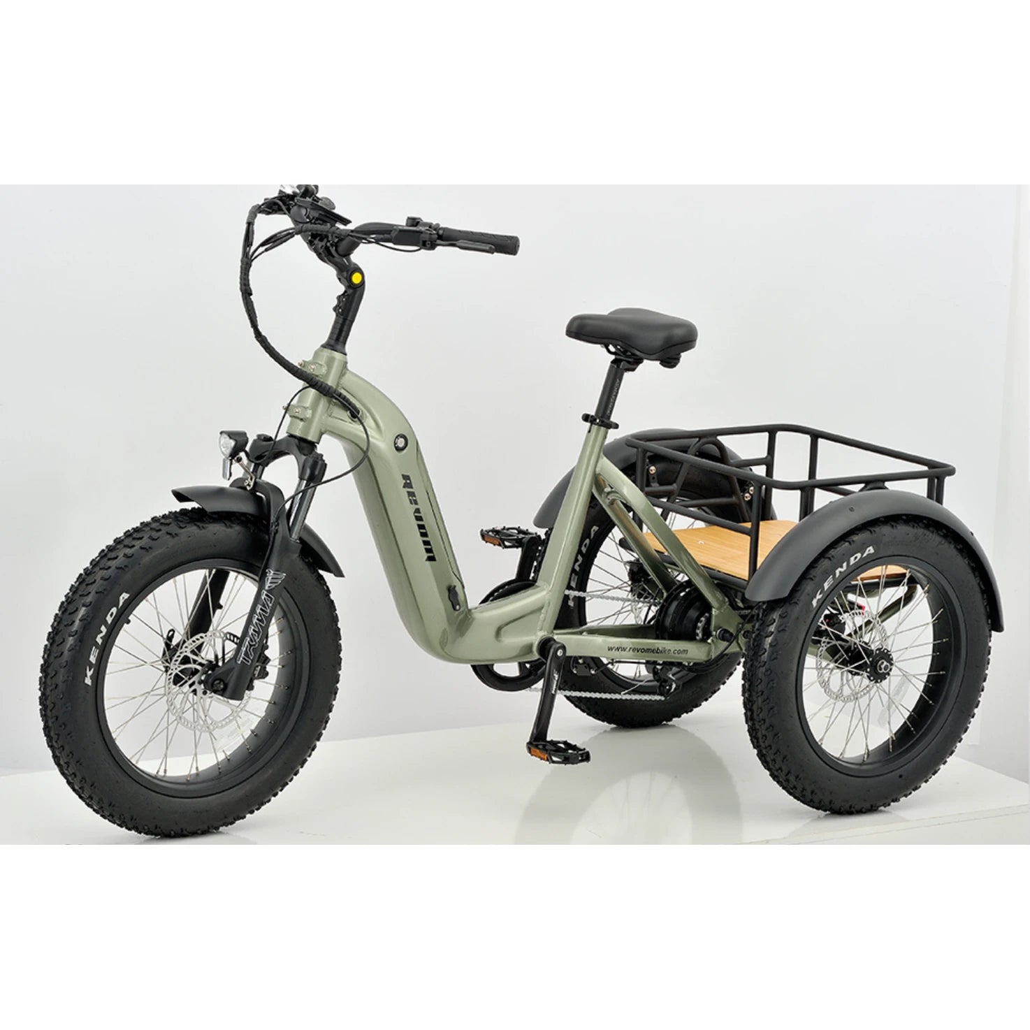 REVOM Mover T2 – 720Wh – Elektrische Driewieler Cargo E-bike Olive Green - AE-trading