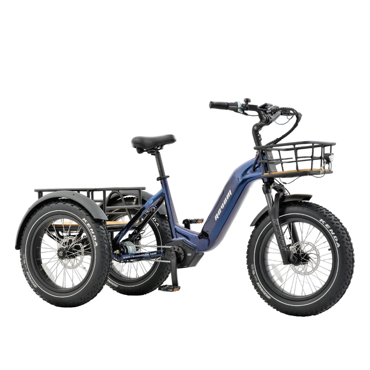 REVOM Mover T3 Elektrische Driewieler Fiets Donkerblauw - AE-trading